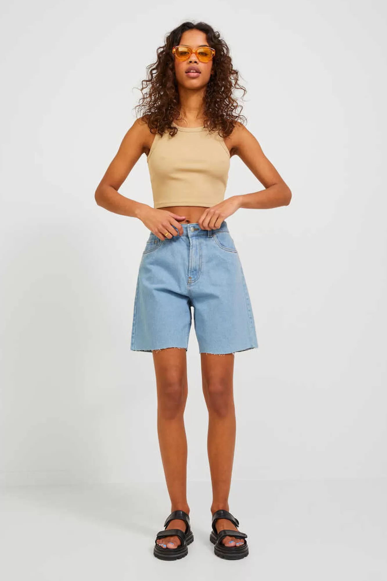 Jack & Jones Bermuda Vaquera De Tiro Alto