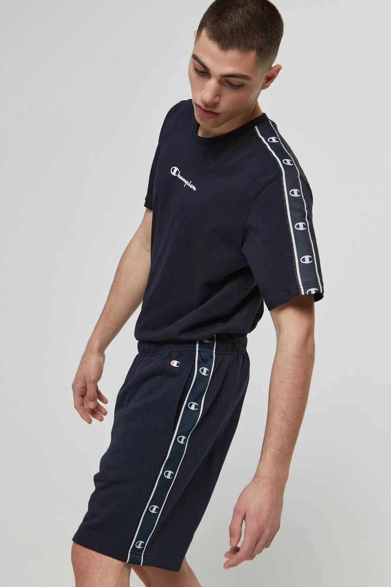 Champion Bermudas De Algodao E Cintura Com Logo