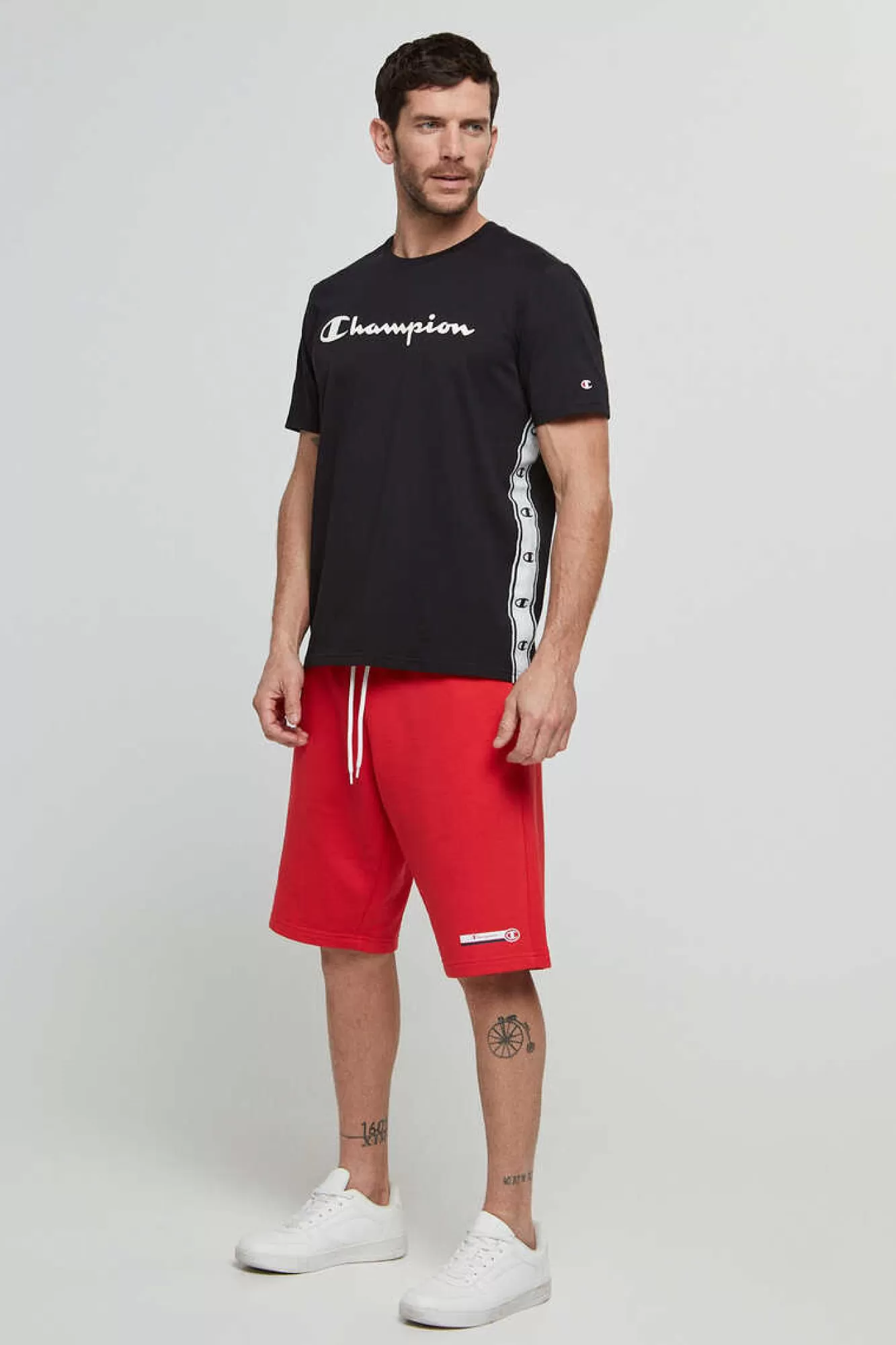 Champion Bermudas De Algodao E Cintura Com Logo