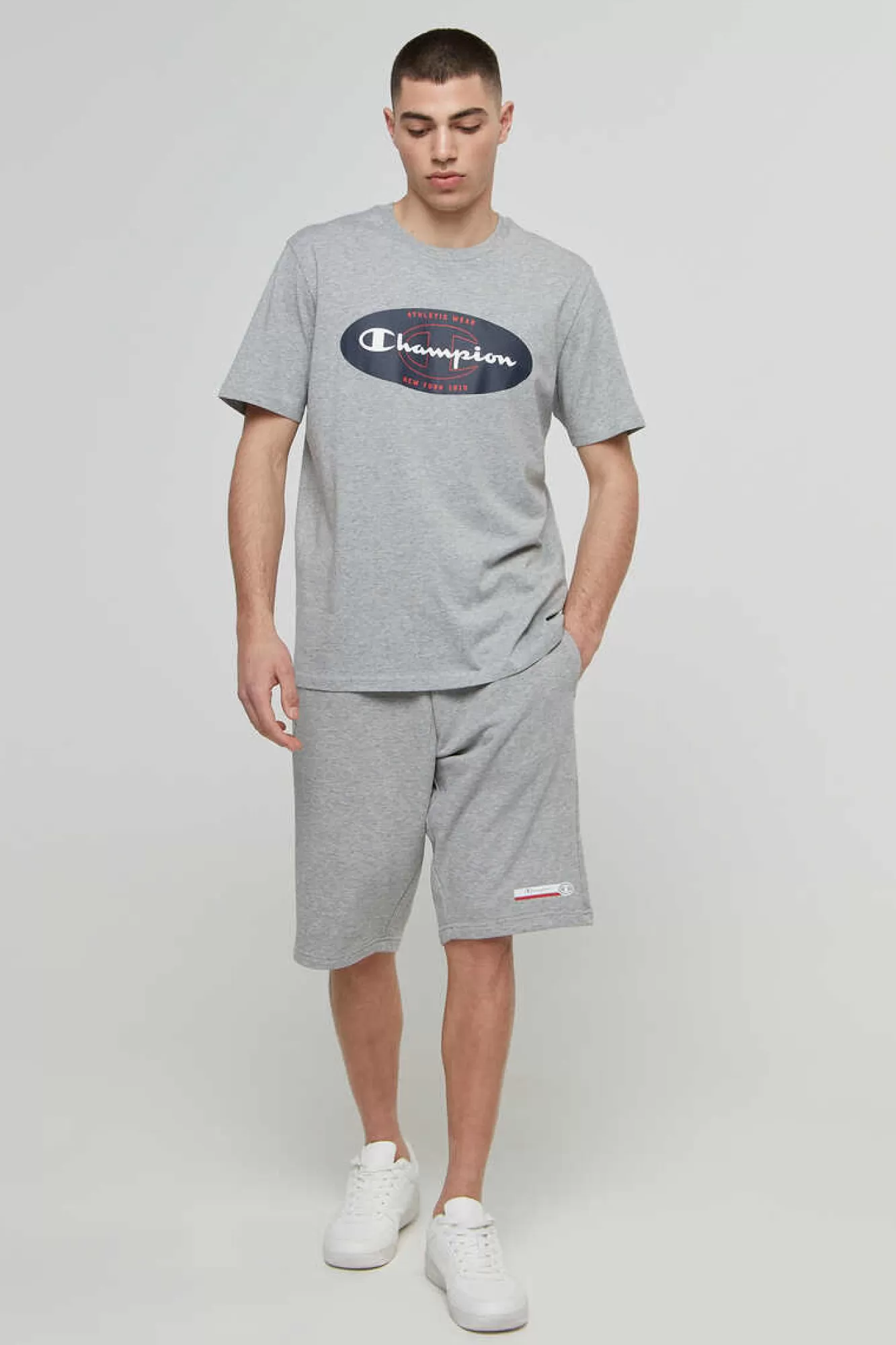 Champion Bermudas De Algodao E Cintura Com Logo
