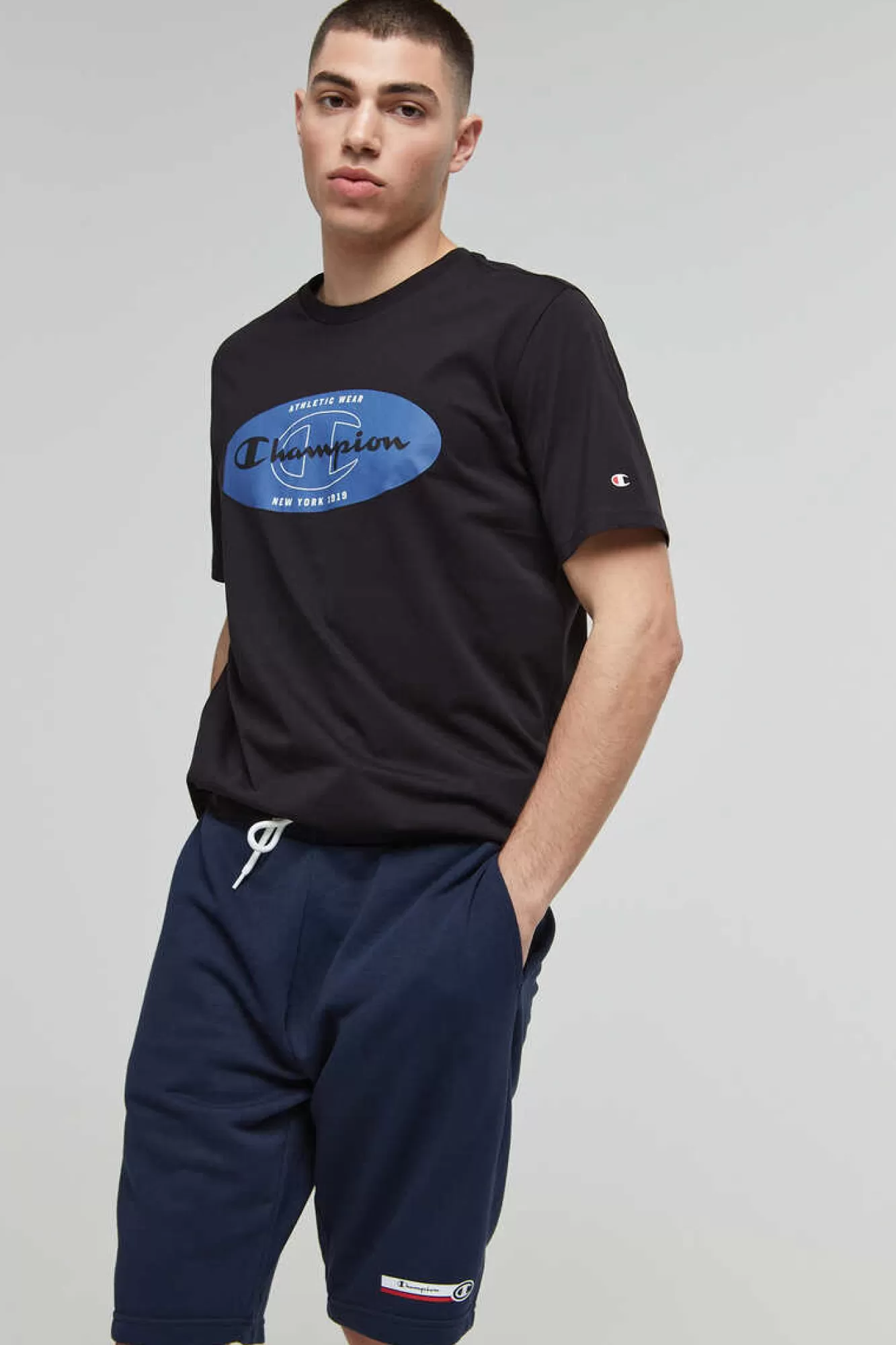 Champion Bermudas De Algodao E Cintura Com Logo
