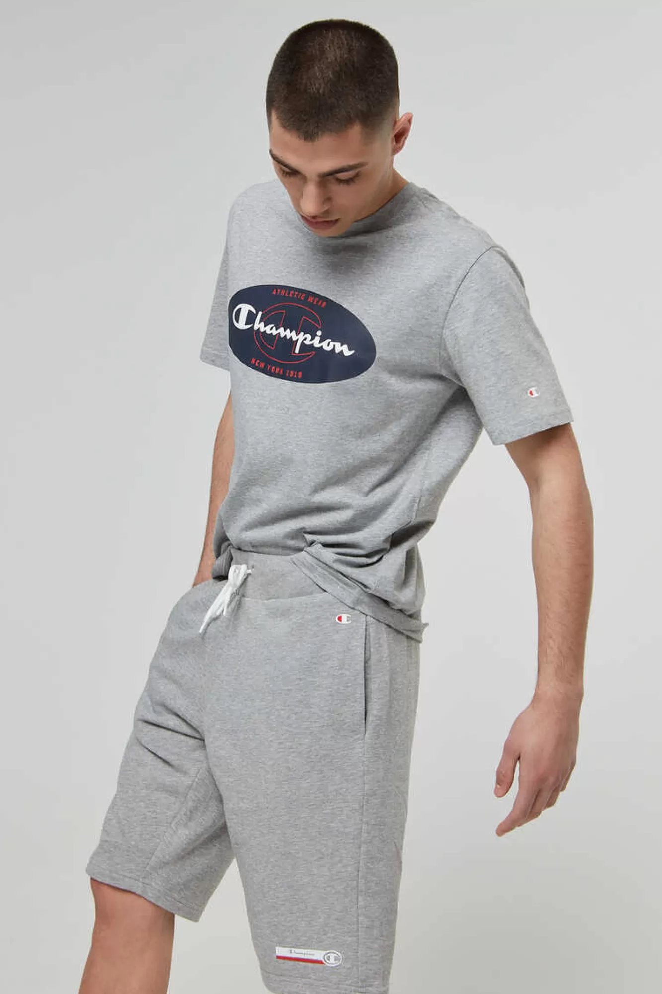 Champion Bermudas De Algodao E Cintura Com Logo