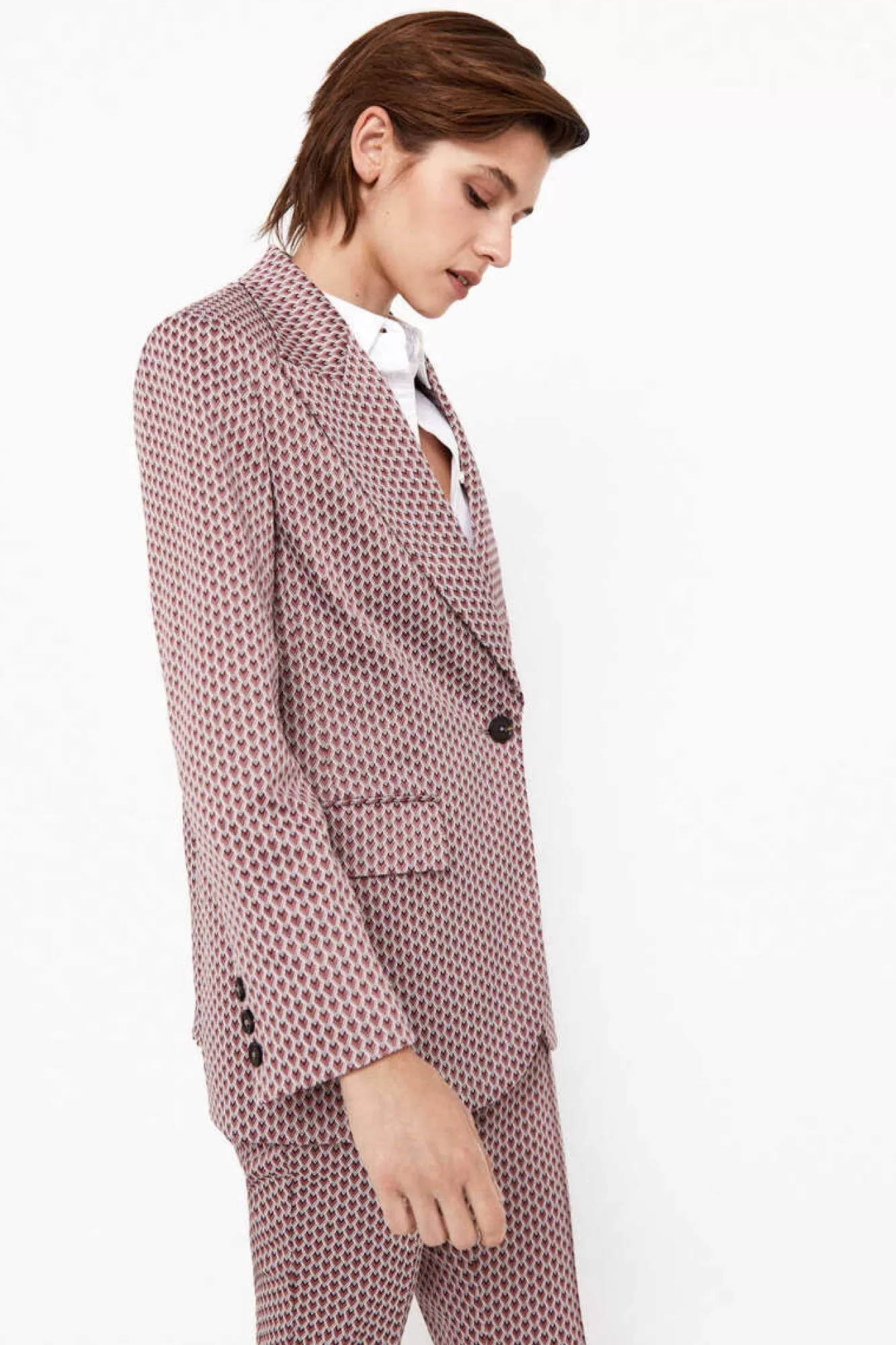 Cortefiel Blazer Com Estampado