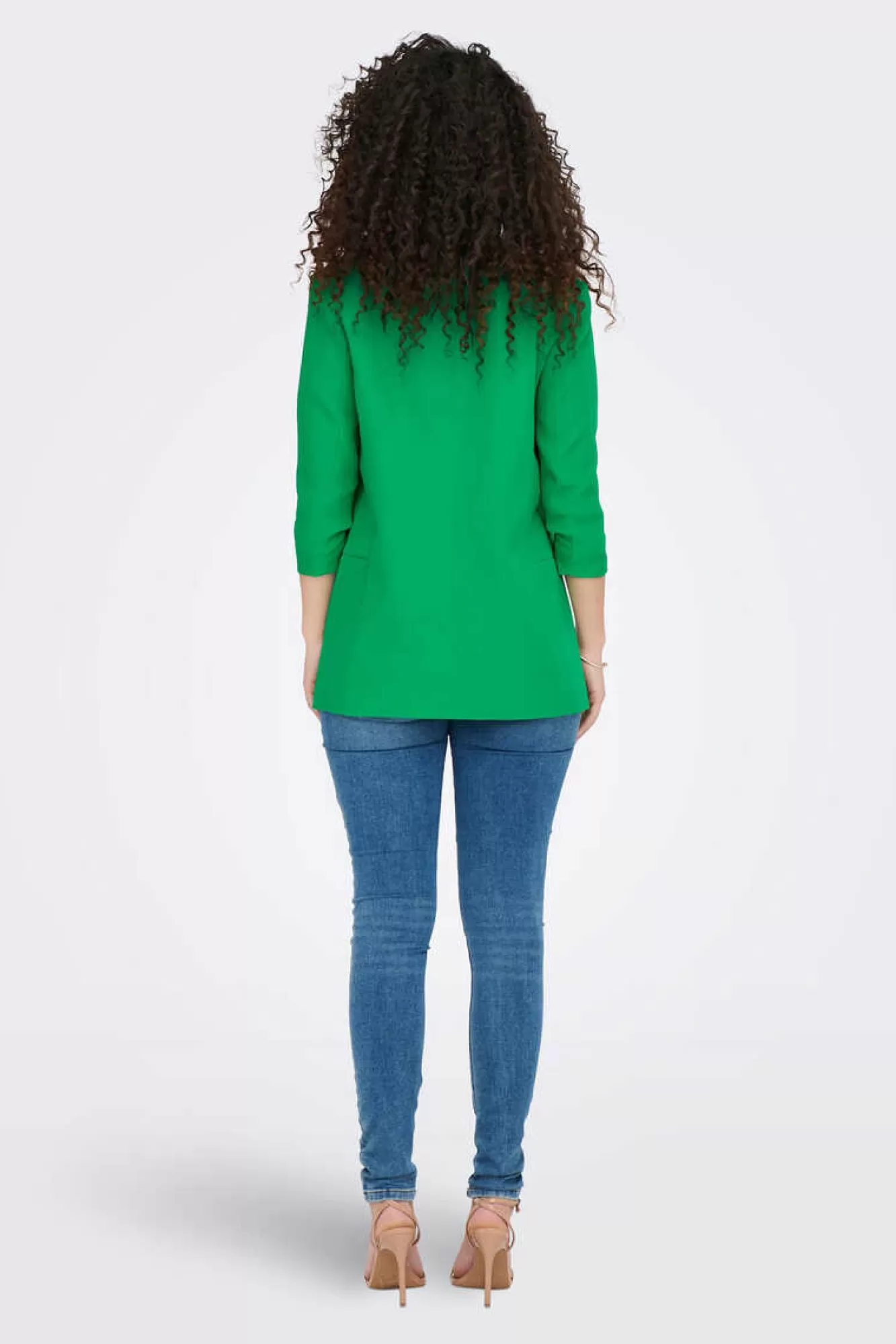 Only Blazer De Manga A 3/4 Com Lapelas