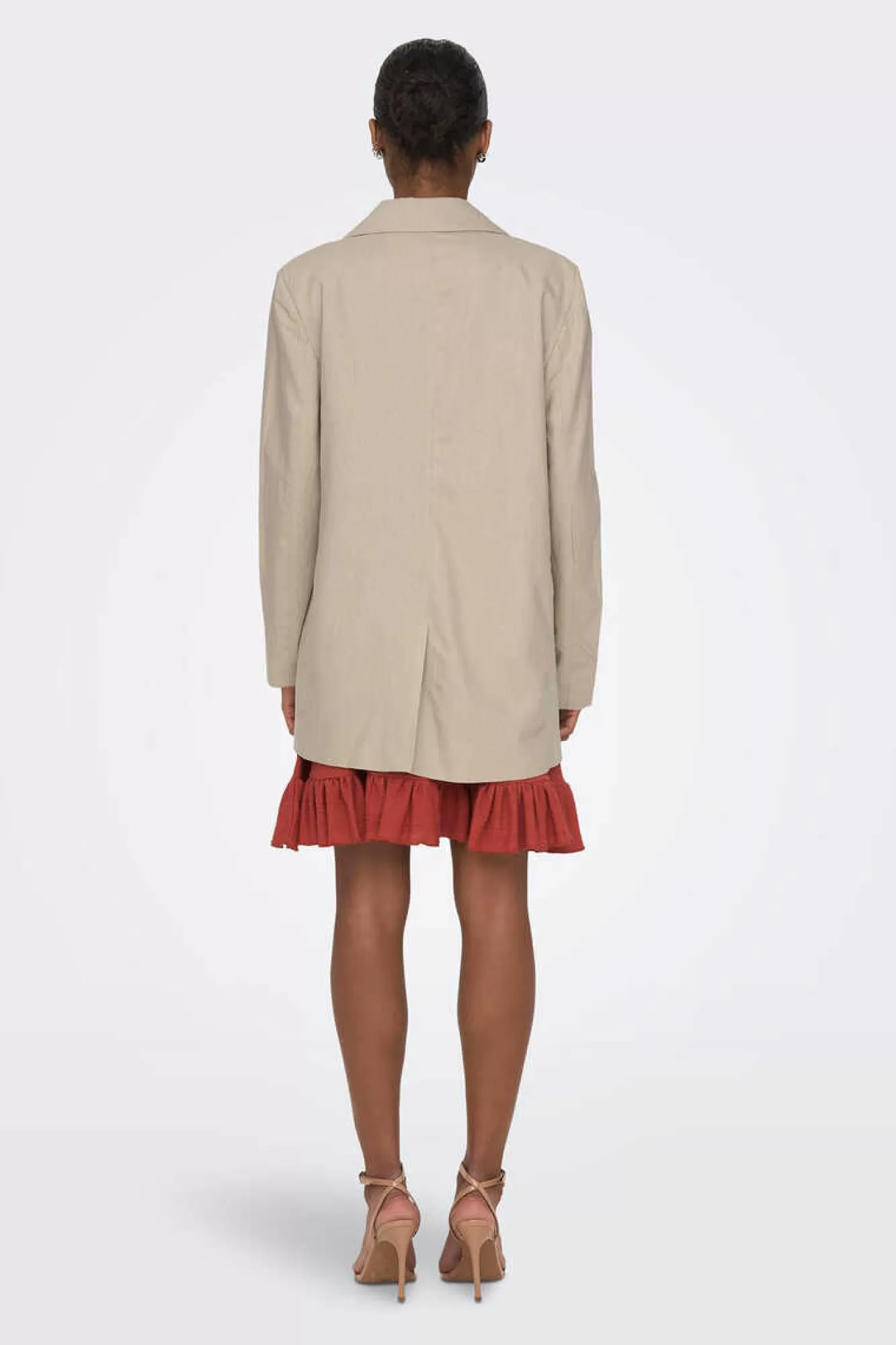 Only Blazer Oversized Com Linho