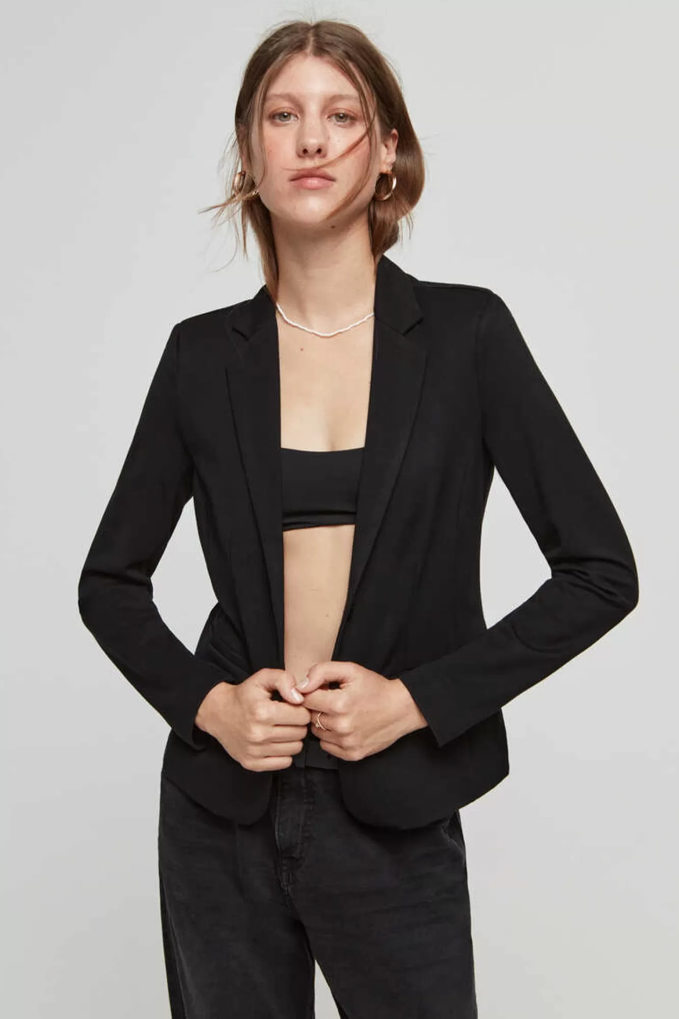 Only Blazer Slim Com Bolsos