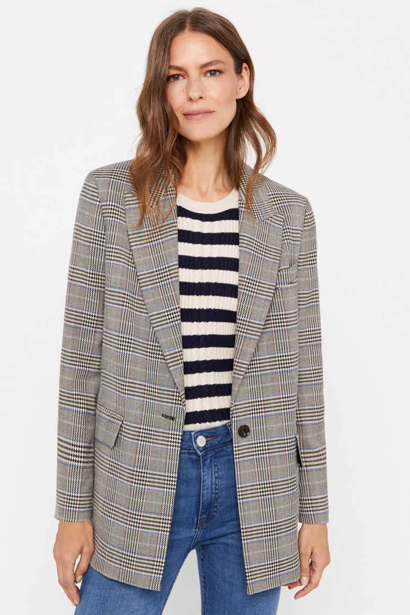 Cortefiel Blazer Xadrez Tecido Gales