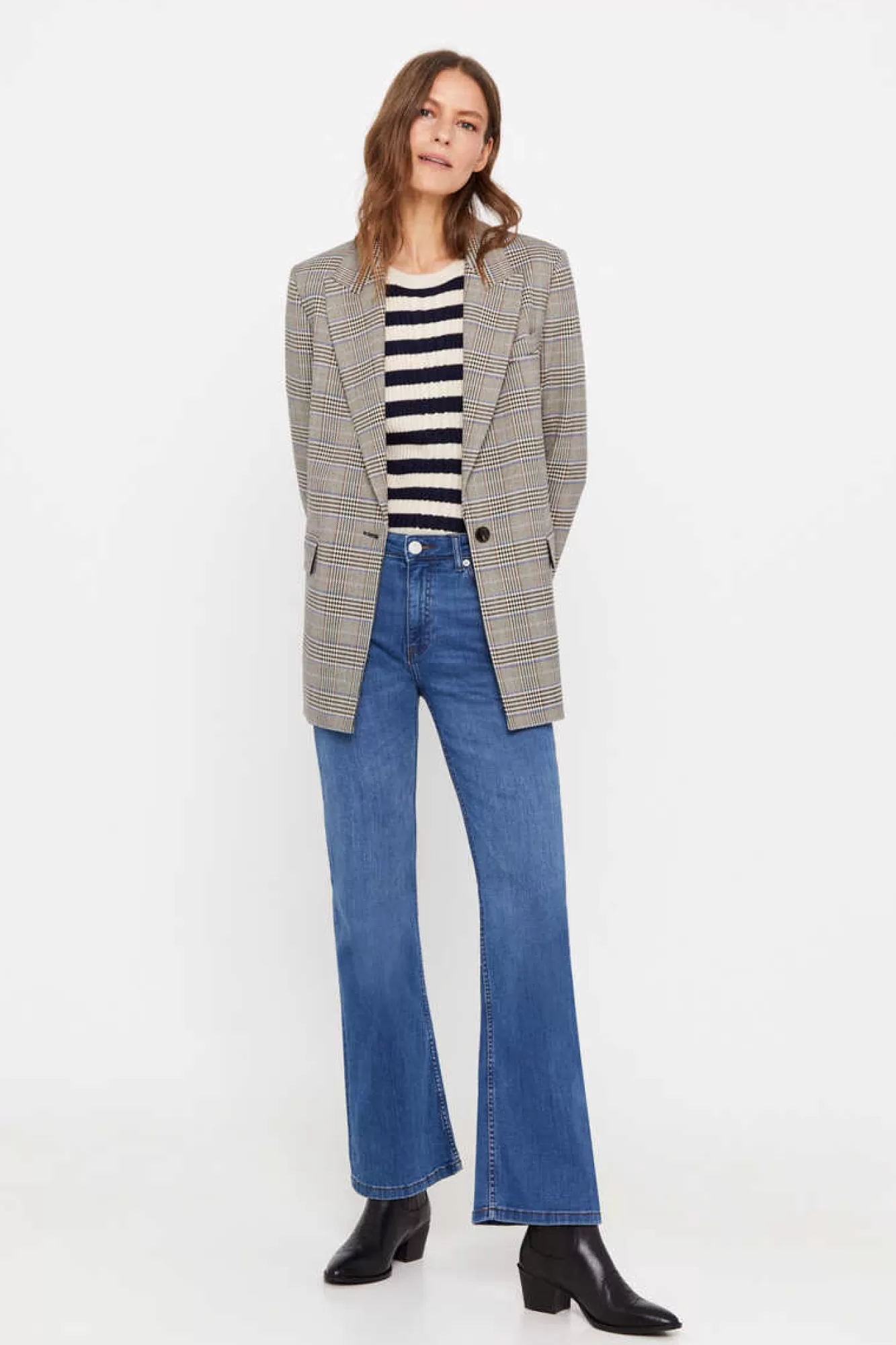 Cortefiel Blazer Xadrez Tecido Gales