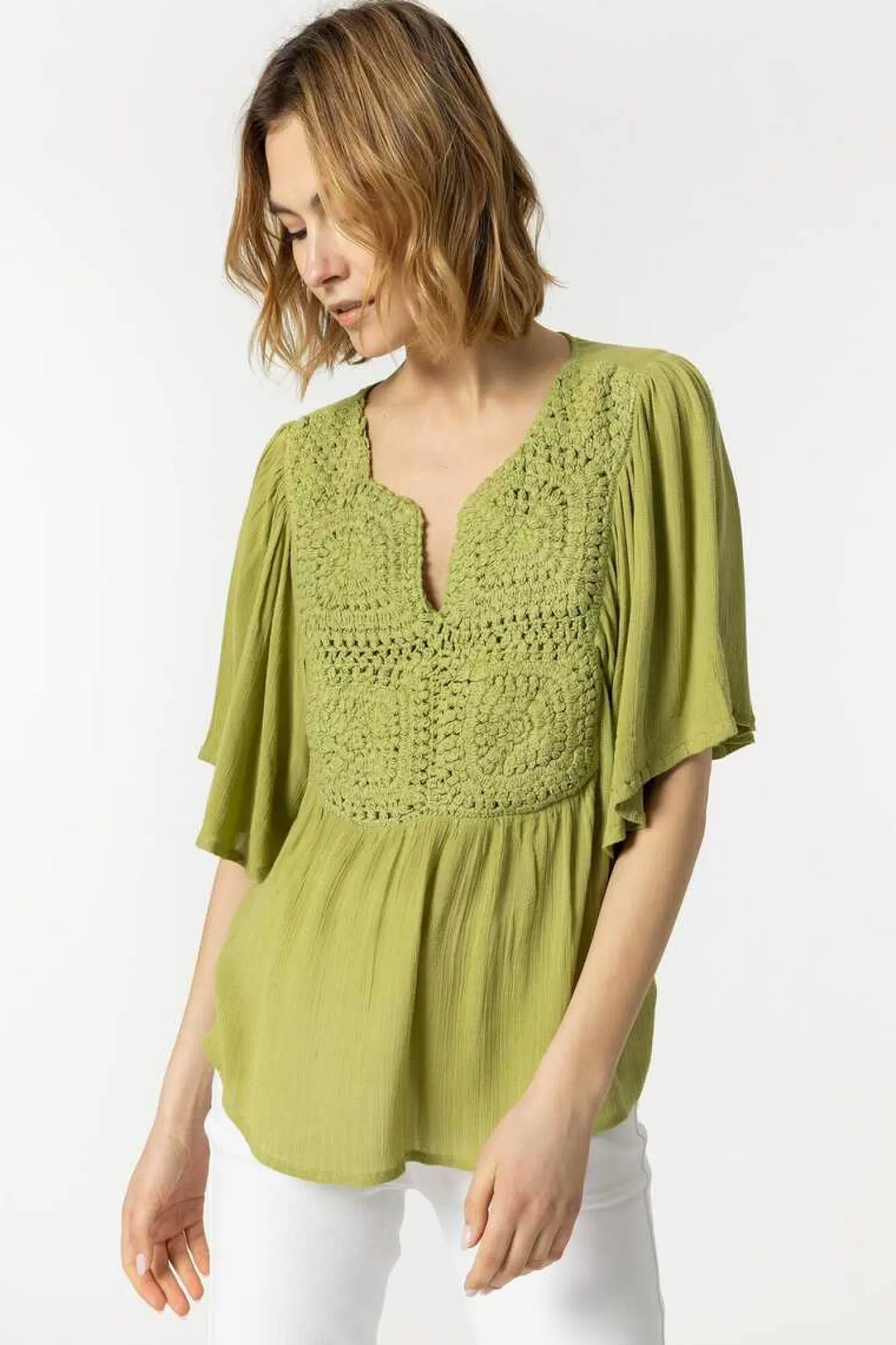 Tiffosi Blusa Combinada Com Croche