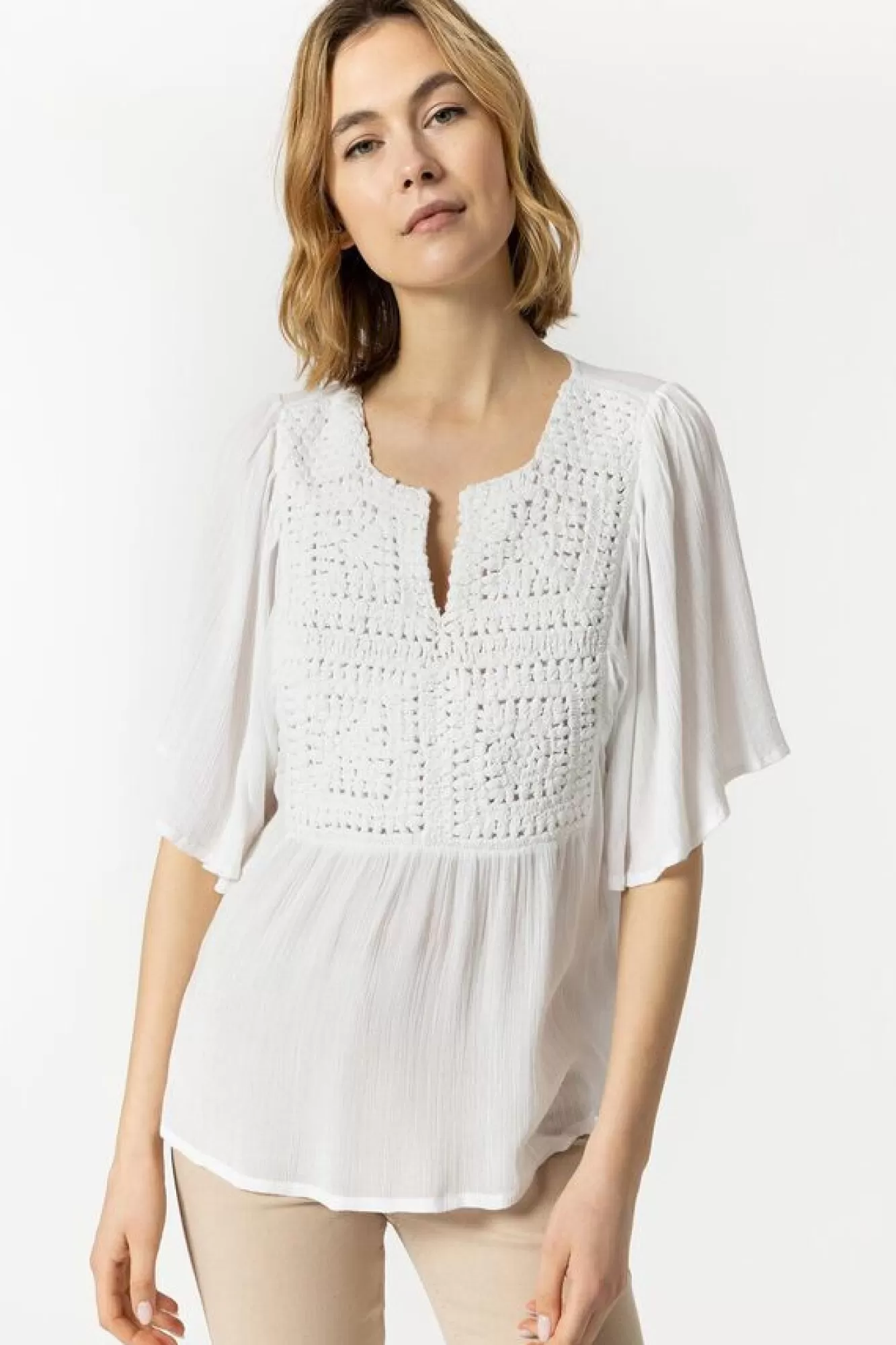 Tiffosi Blusa Combinada Com Croche