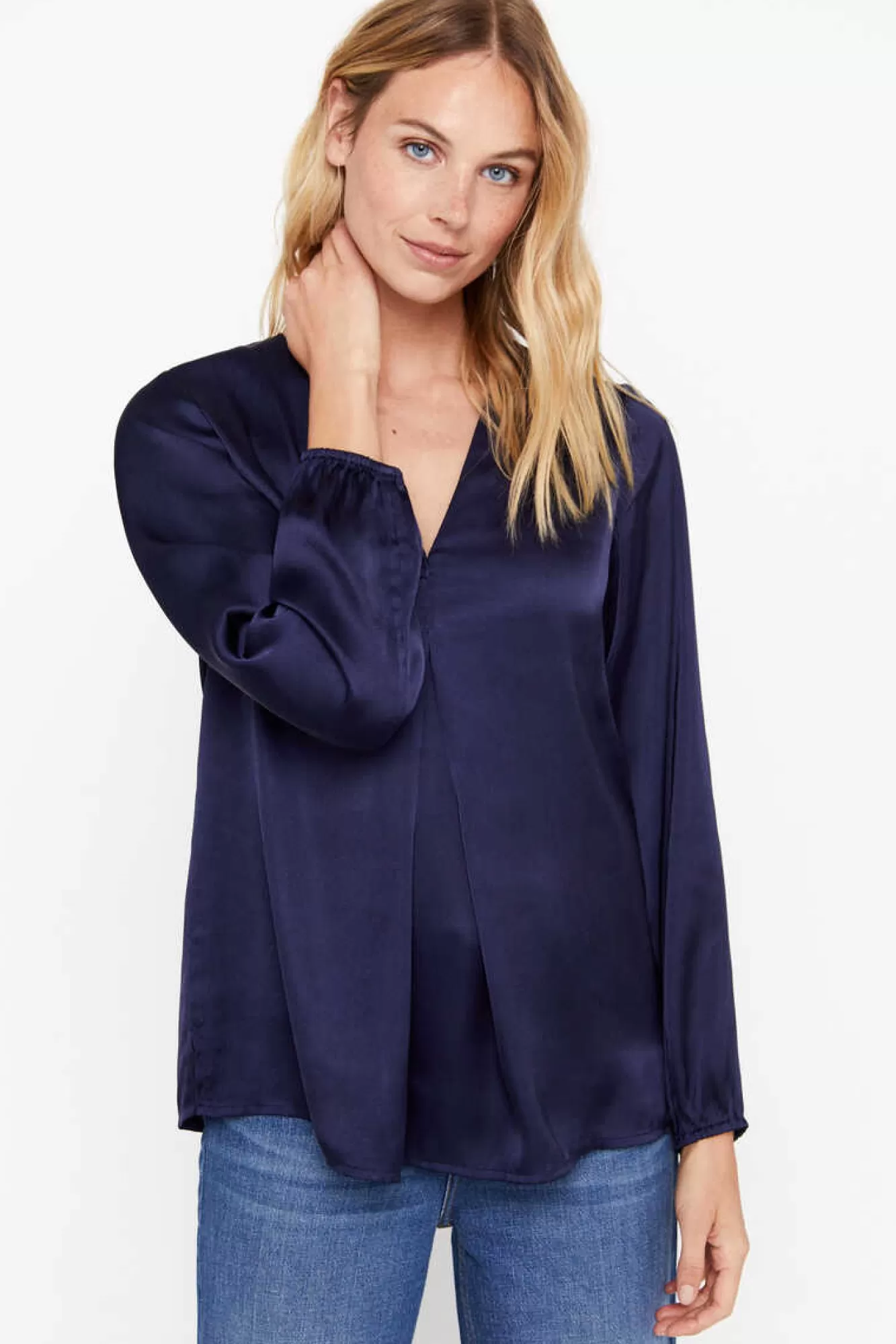 Cortefiel Blusa Comprida Acetinada