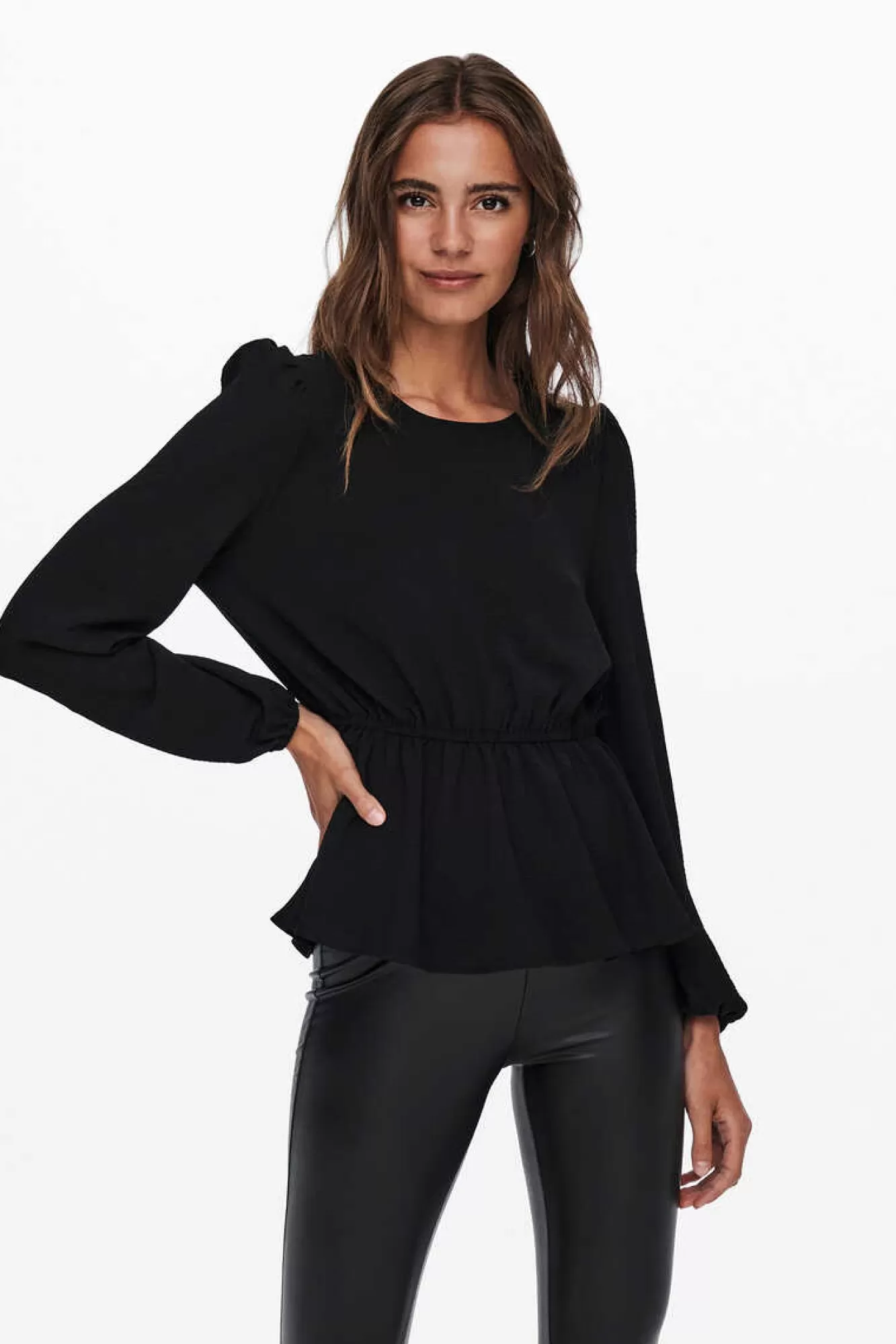 Only Blusa De Gola Redonda Manga Comprida