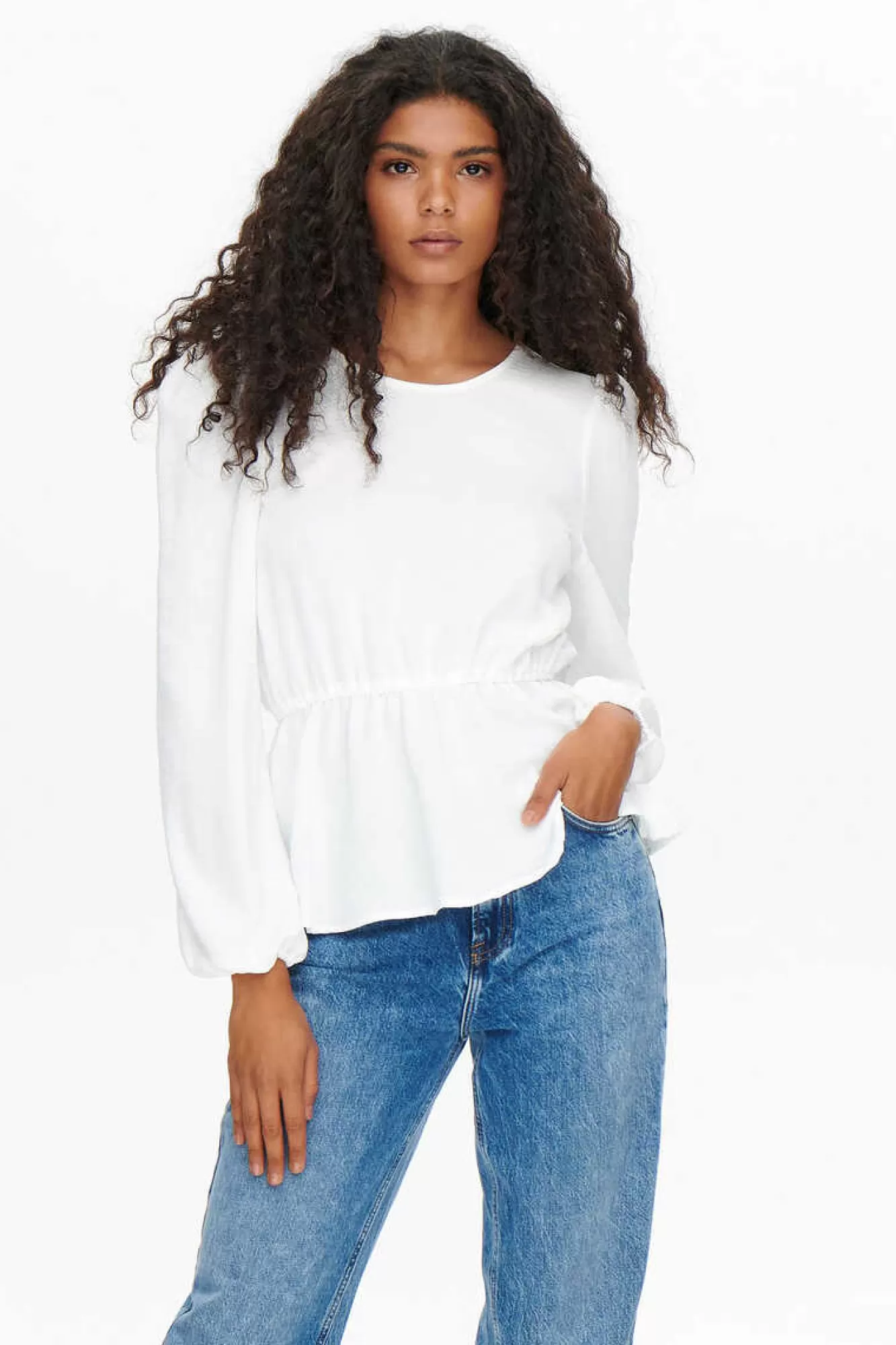 Only Blusa De Gola Redonda Manga Comprida