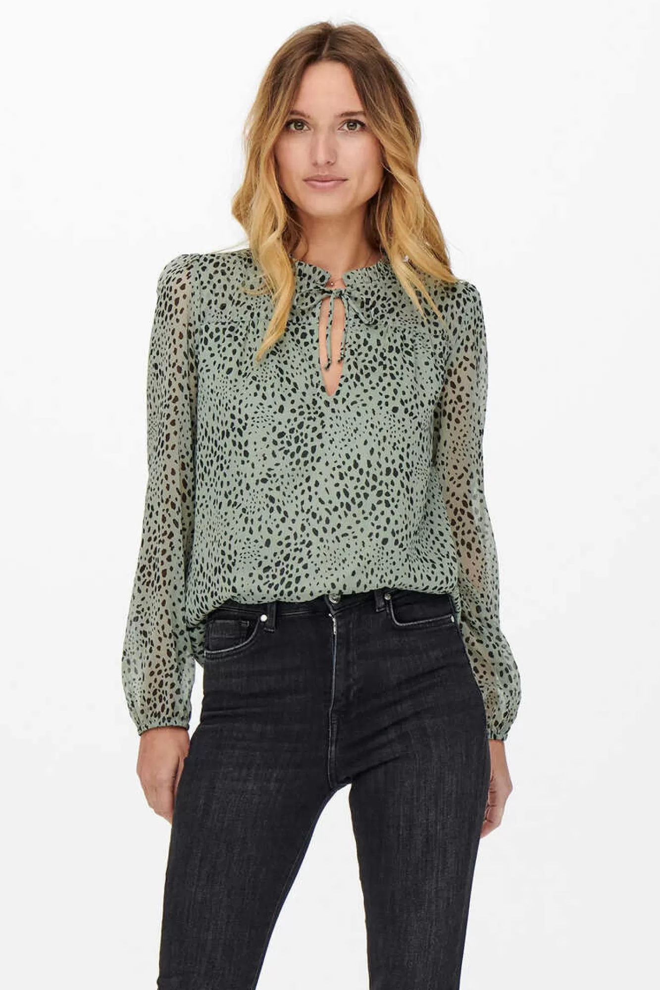 Only Blusa De Manga Comprida E Gola Perkins