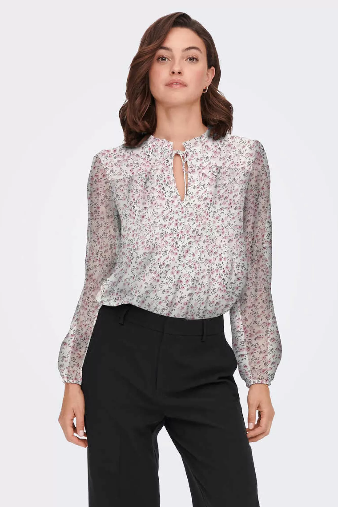 Only Blusa De Manga Comprida E Gola Perkins