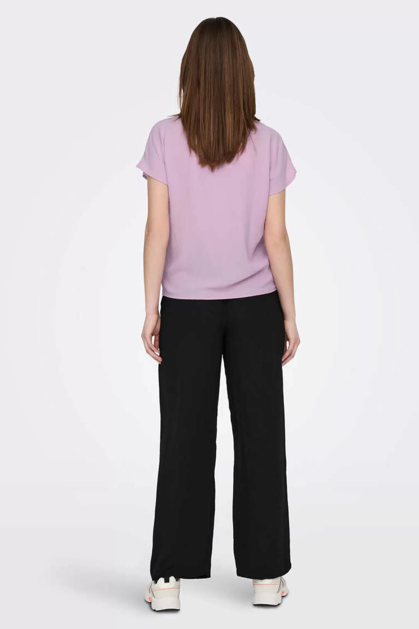 JDY Blusa De Pescoco Em V Simples Com Mangas Curtas