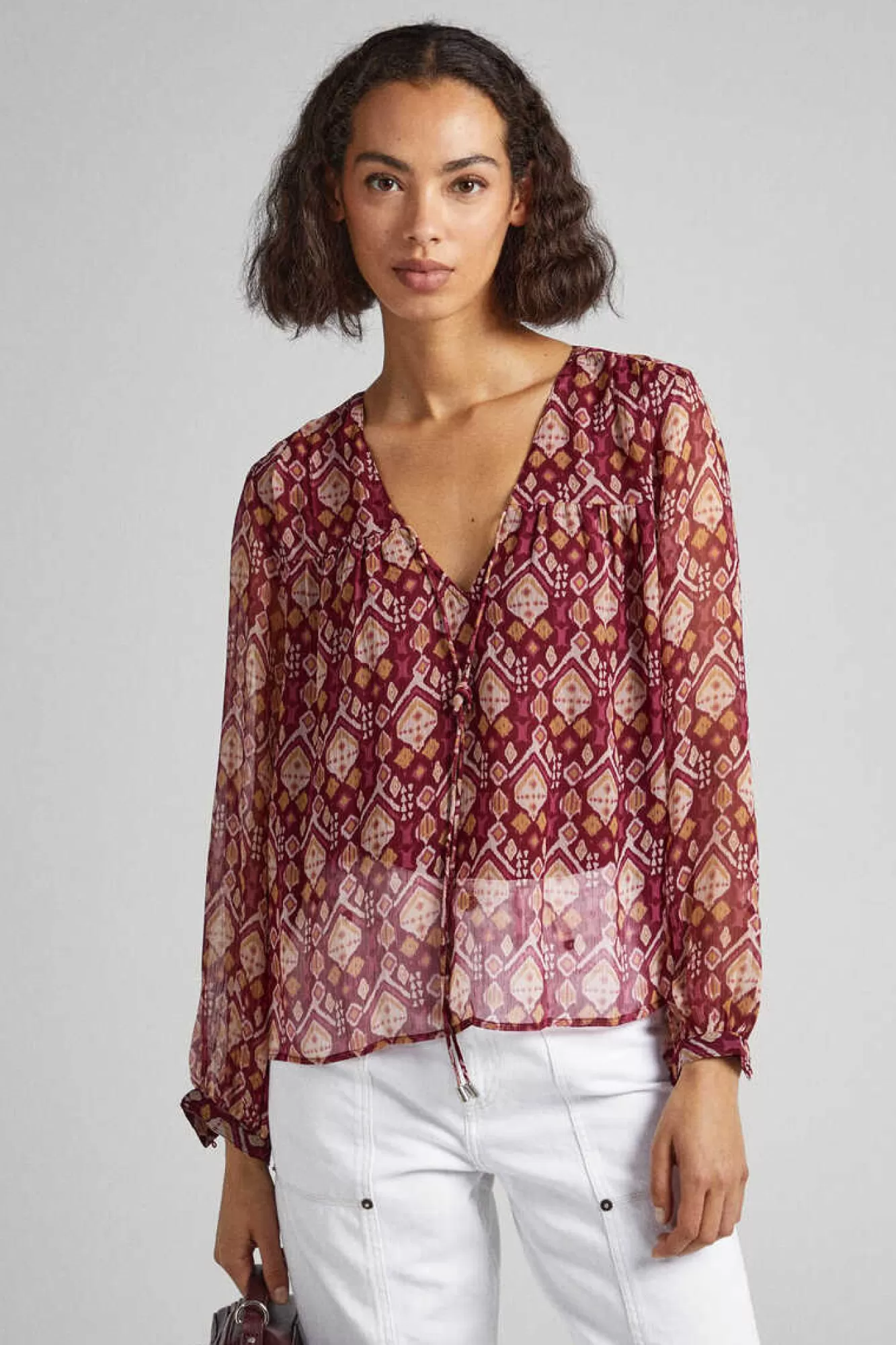 Pepe Jeans Blusa Decote Olho De Fechadura