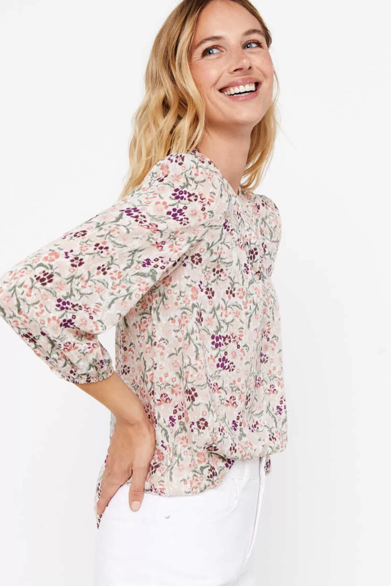 Cortefiel Blusa Em Tecido Plumeti