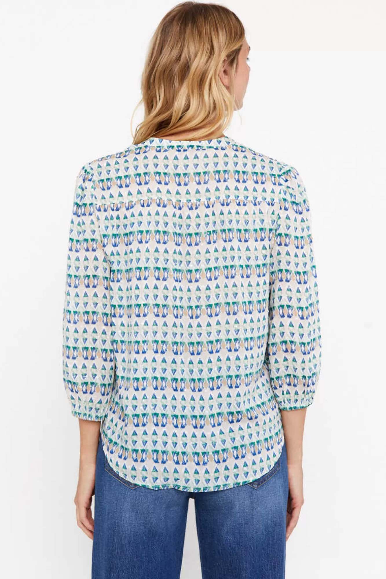 Cortefiel Blusa Em Tecido Plumeti