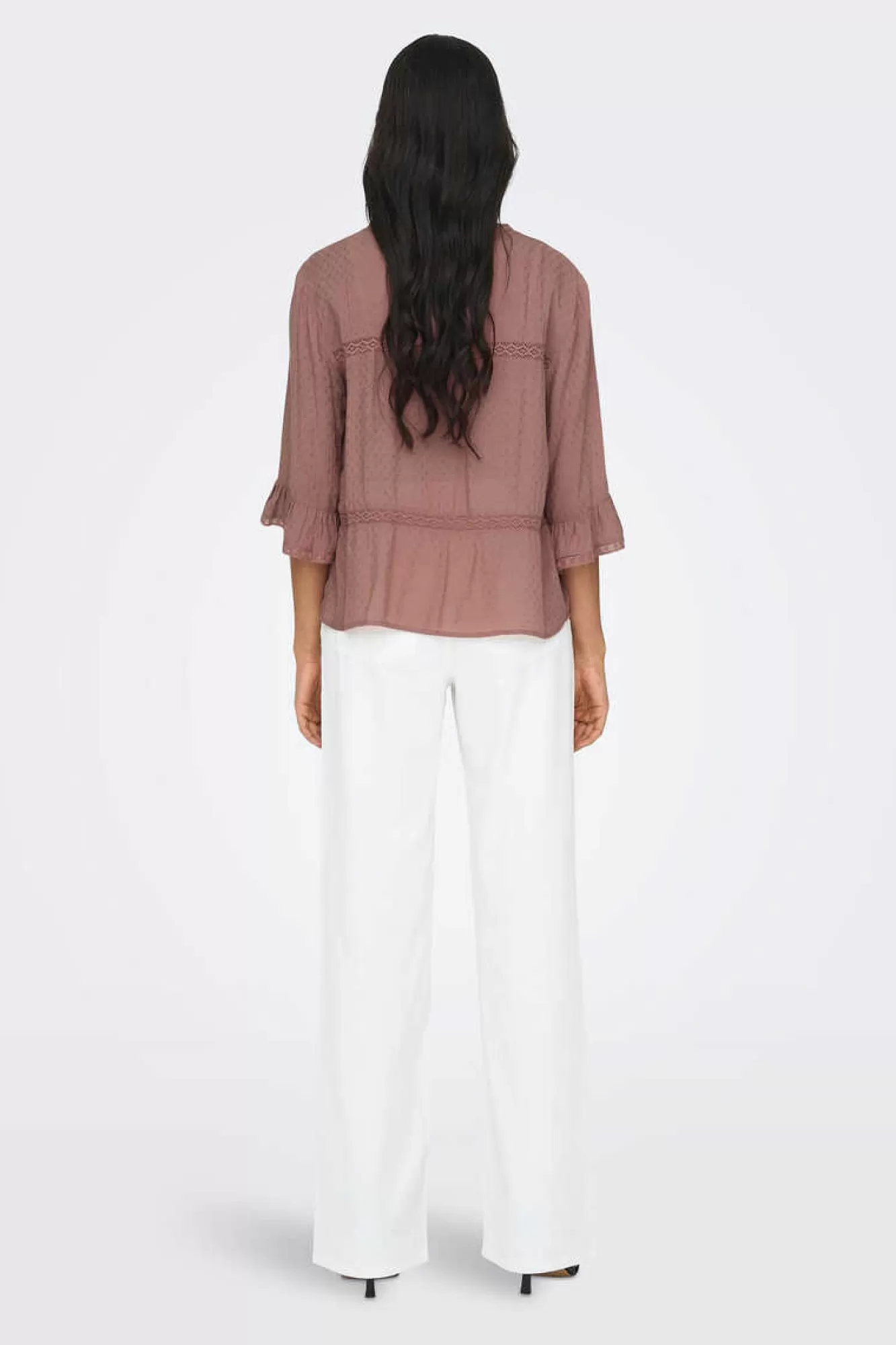 Only Blusa Manga 3/4 Gola Redonda