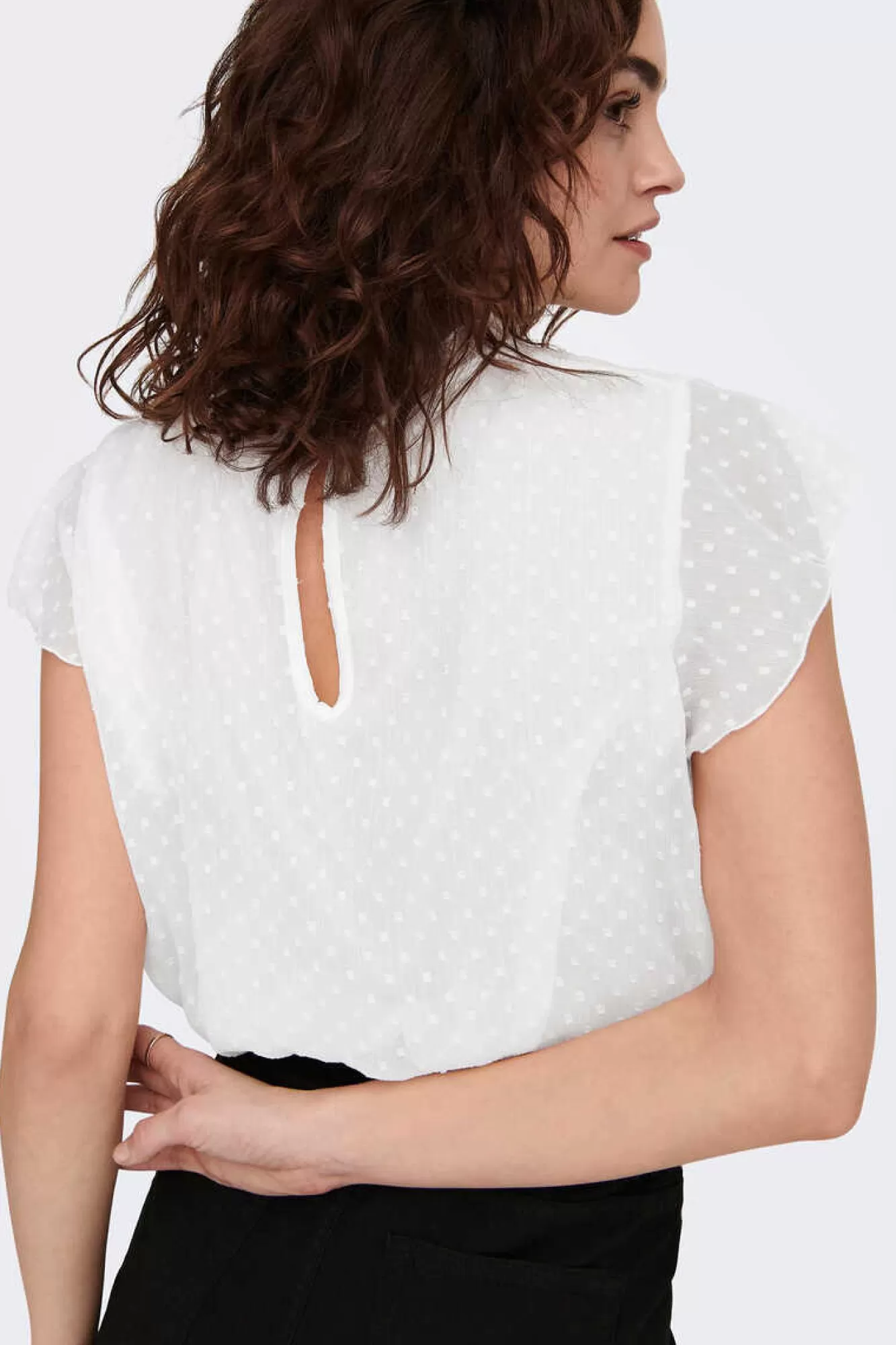 Only Blusa Manga Curta Plumetti