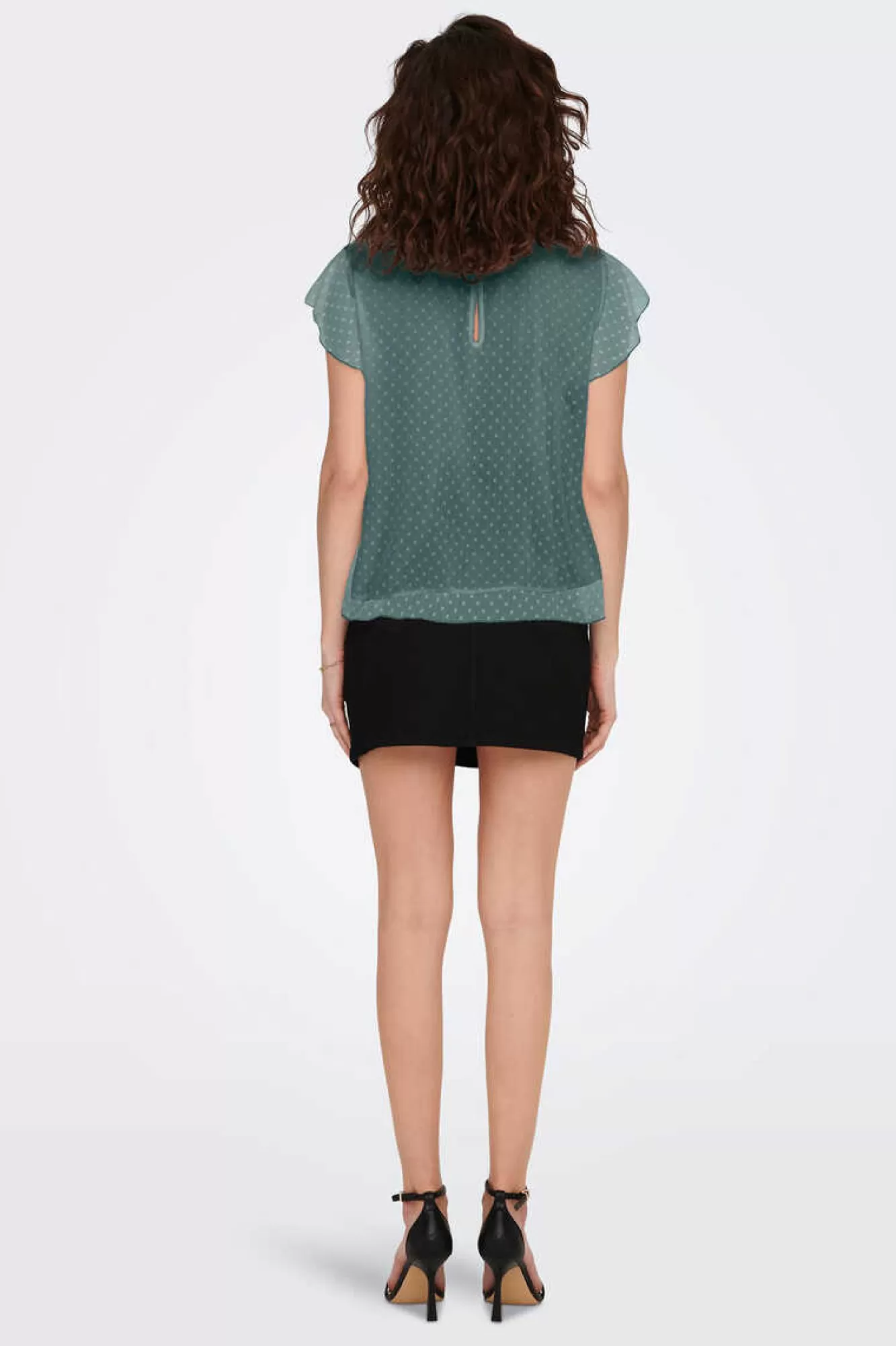 Only Blusa Manga Curta Plumetti