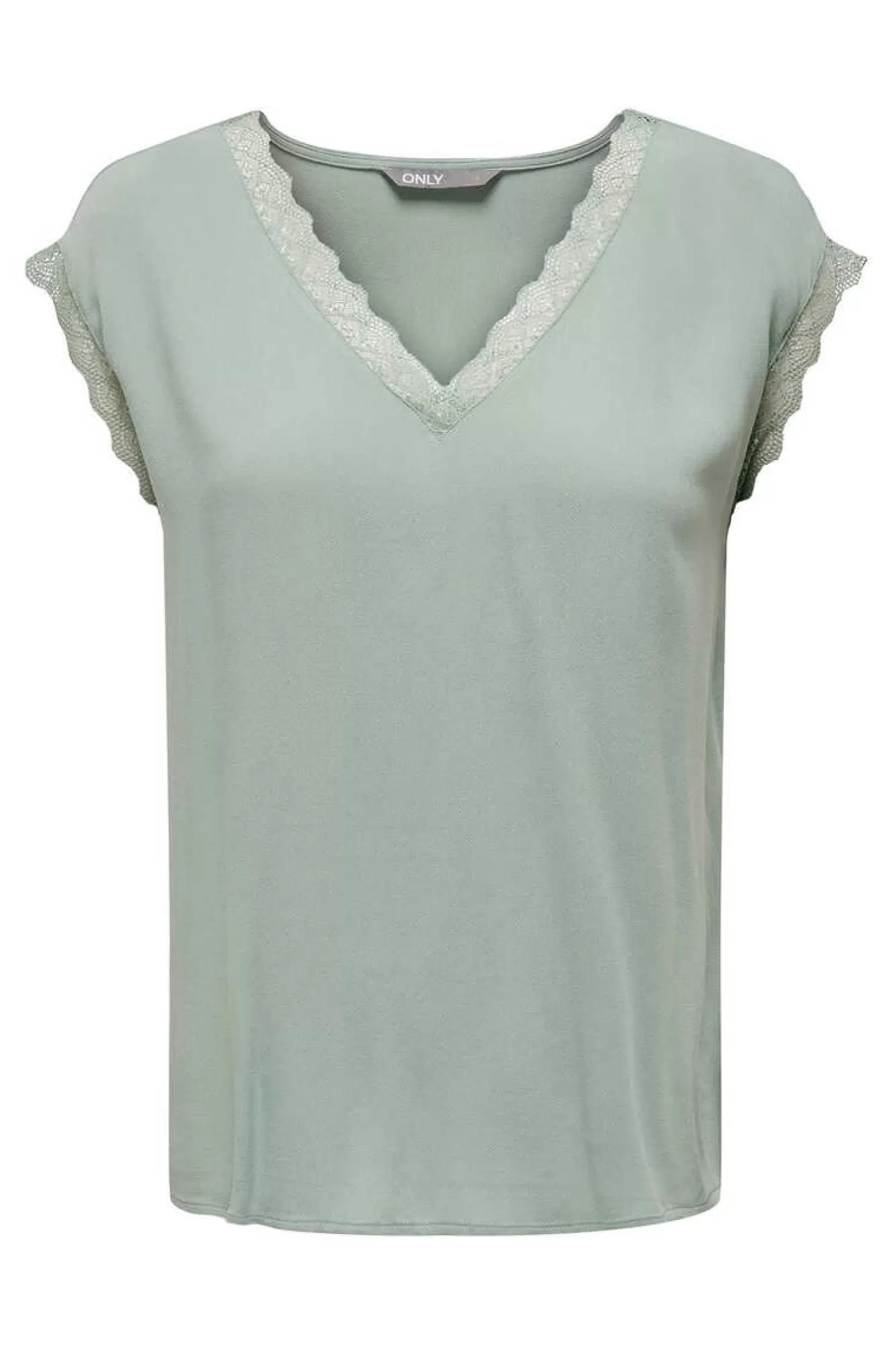 Only Blusa Manga Curta Renda