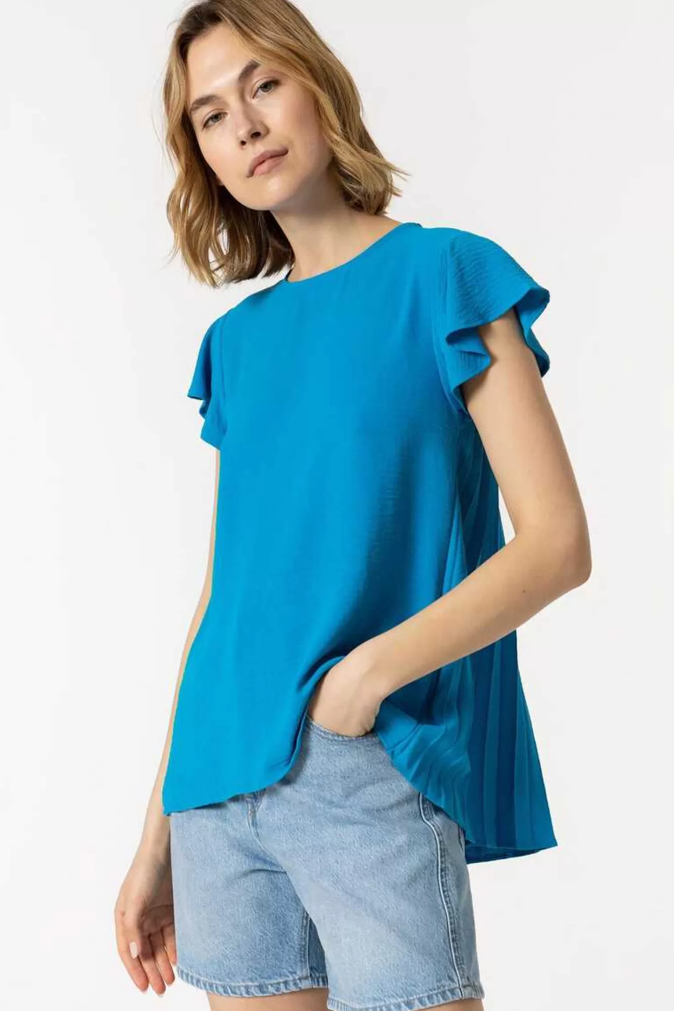 Tiffosi Blusa Plissada Nas Costas