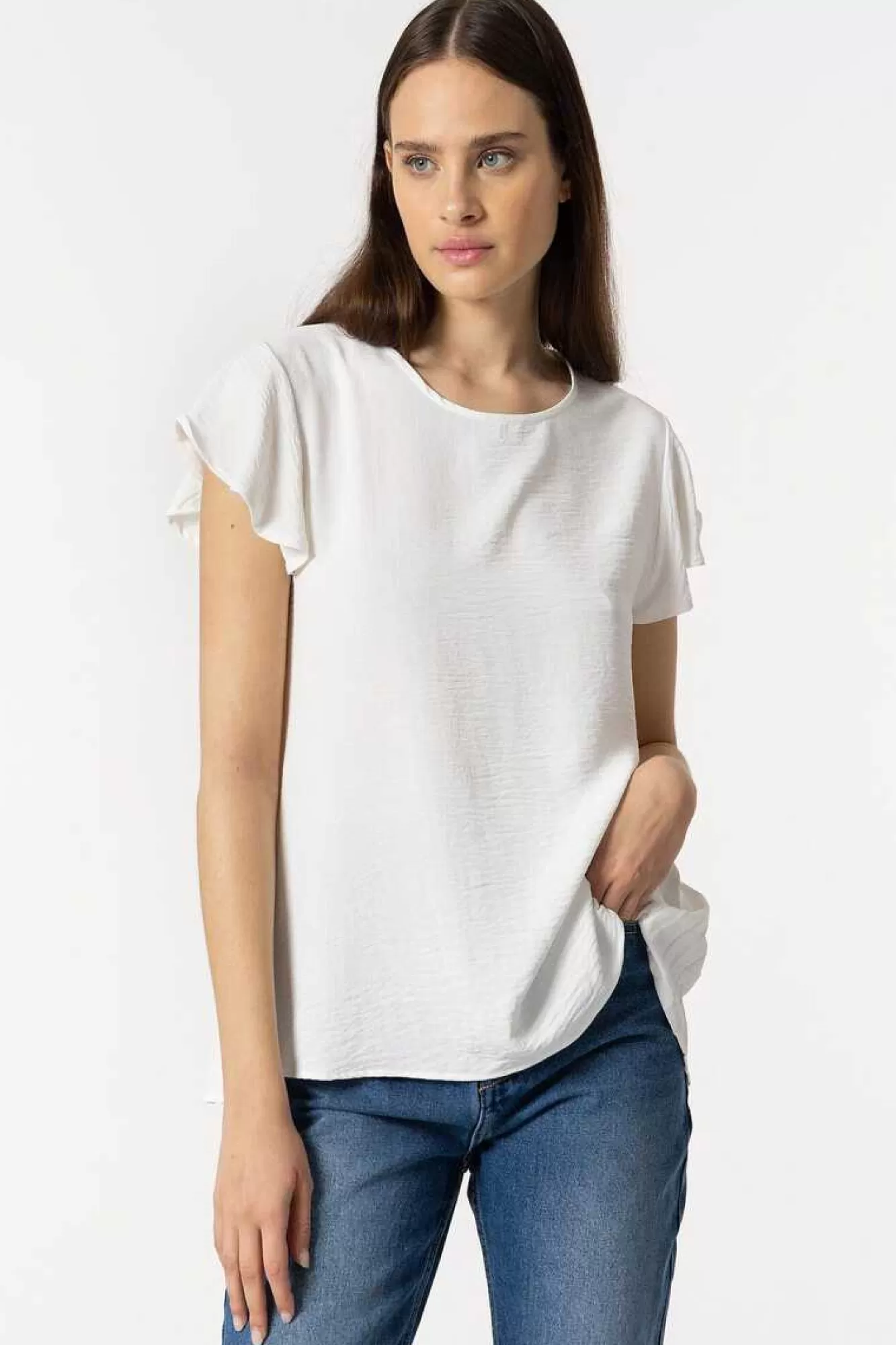 Tiffosi Blusa Plissada Nas Costas