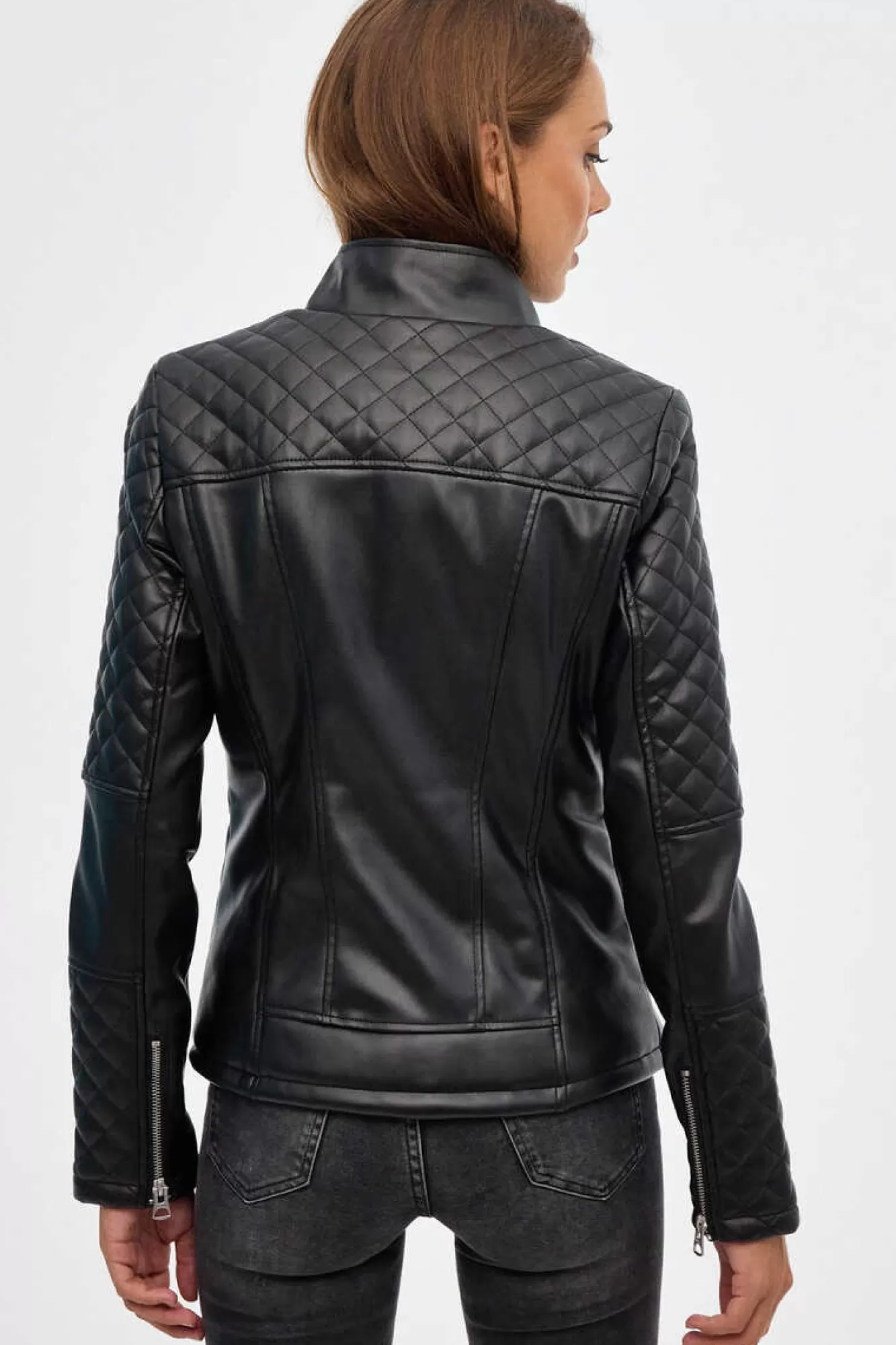 Inside Blusao Biker Efeito Pele