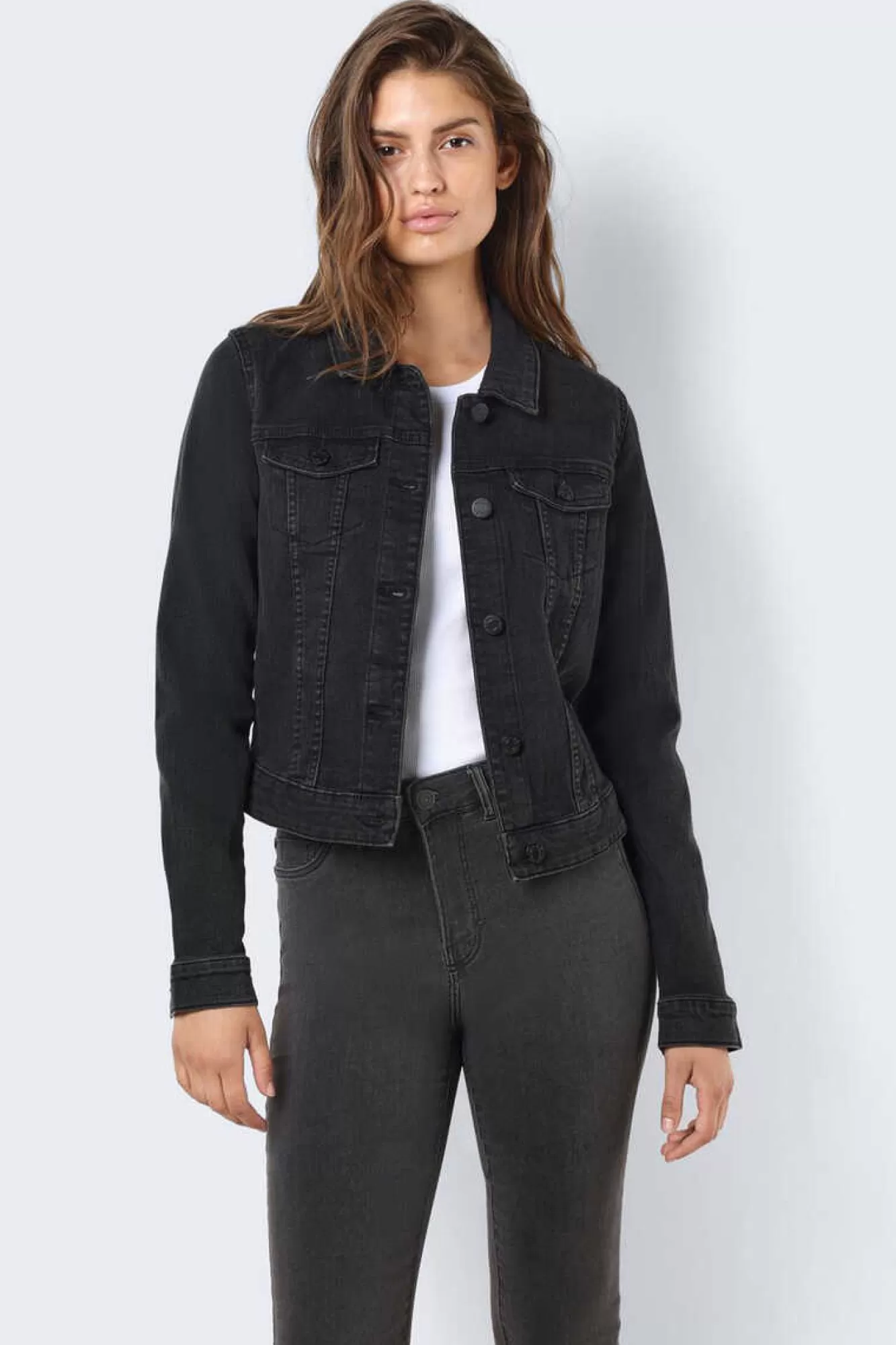 Noisy May Blusao Denim Ajustado
