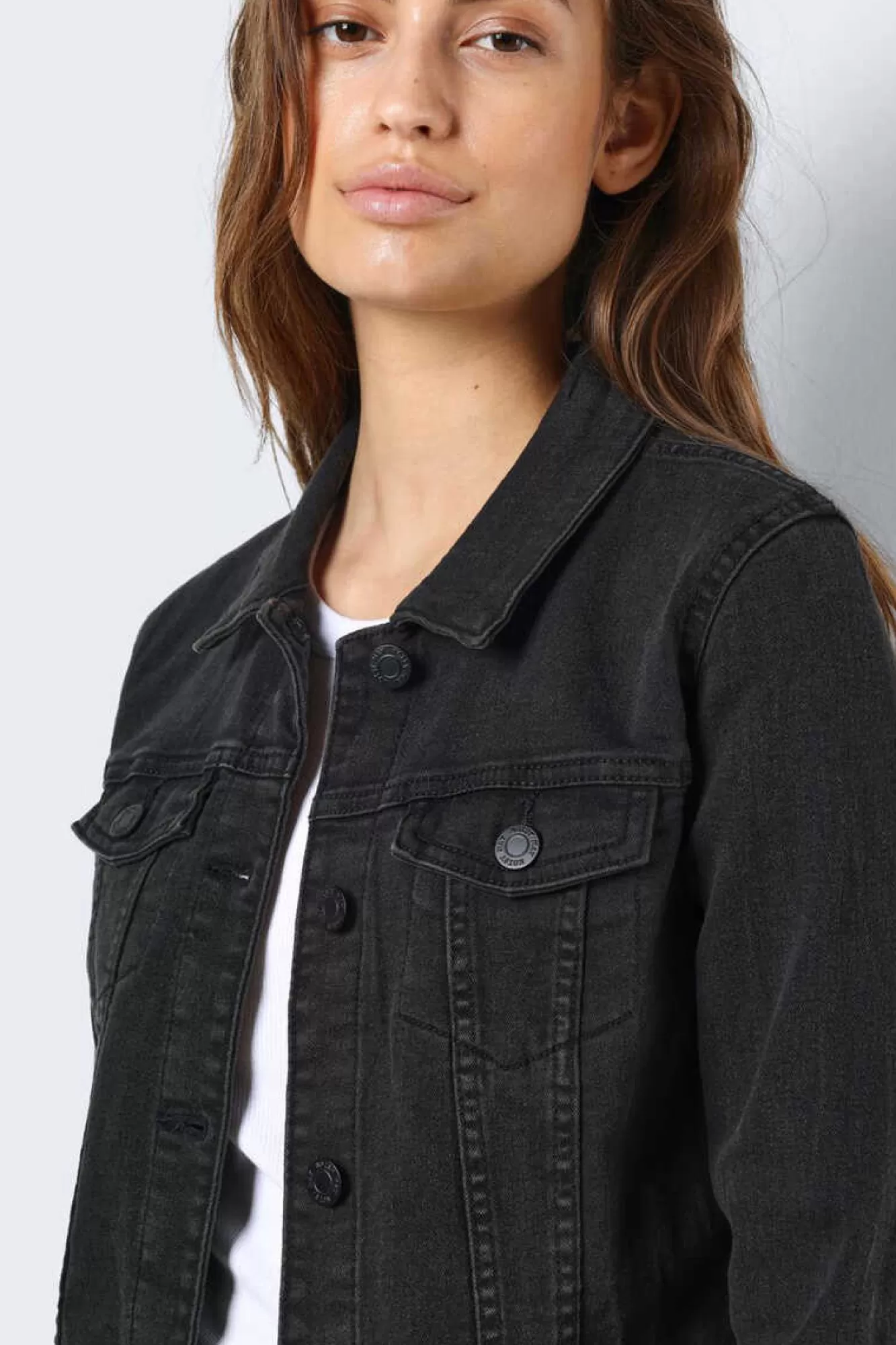 Noisy May Blusao Denim Ajustado