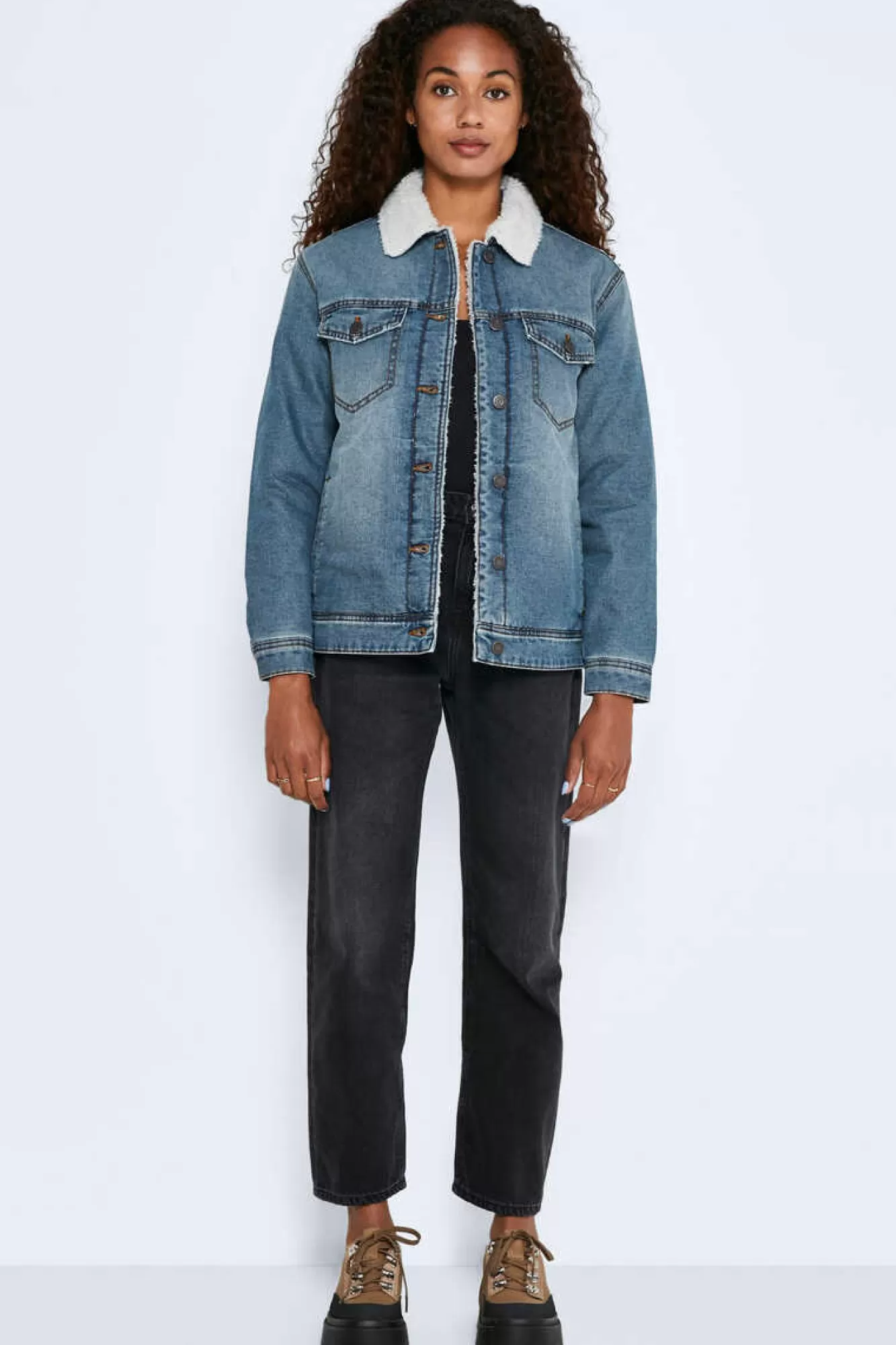 Noisy May Blusao Denim Com La
