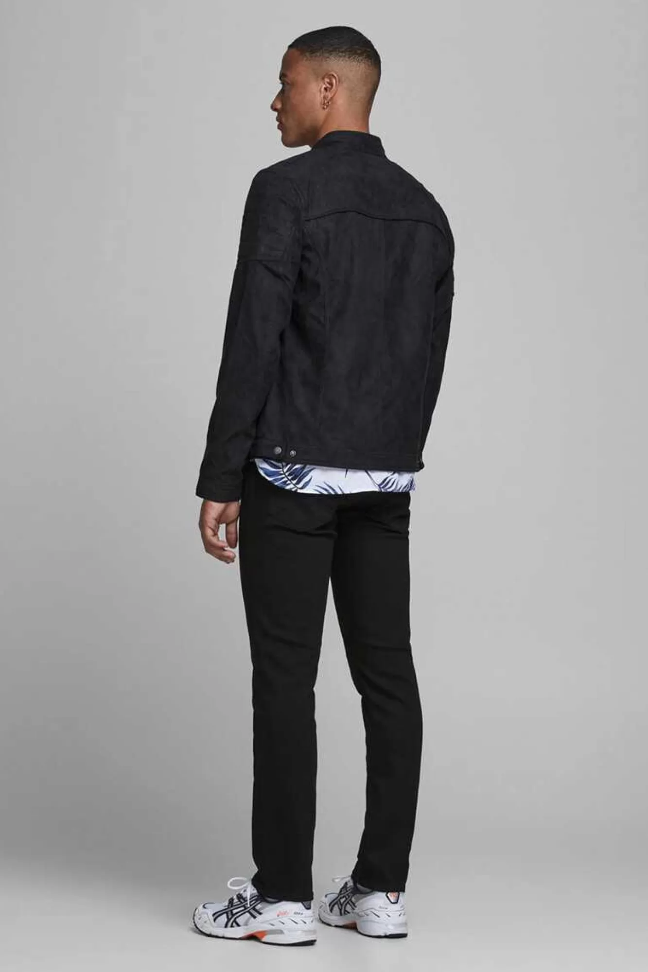 Jack & Jones Blusao Motard Efeito Couro