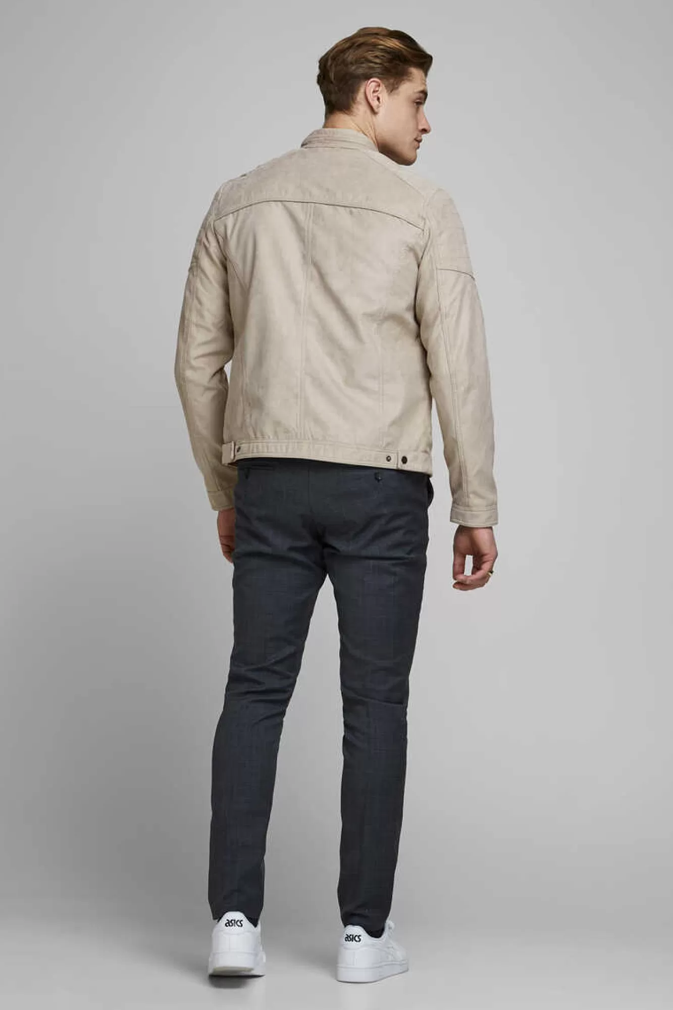 Jack & Jones Blusao Motard Efeito Couro