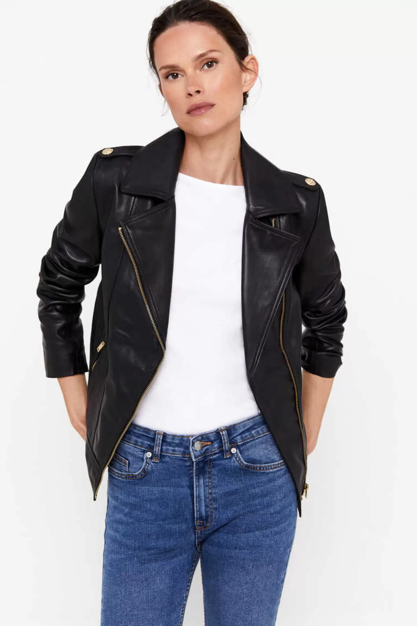 Cortefiel Blusao Pele Biker