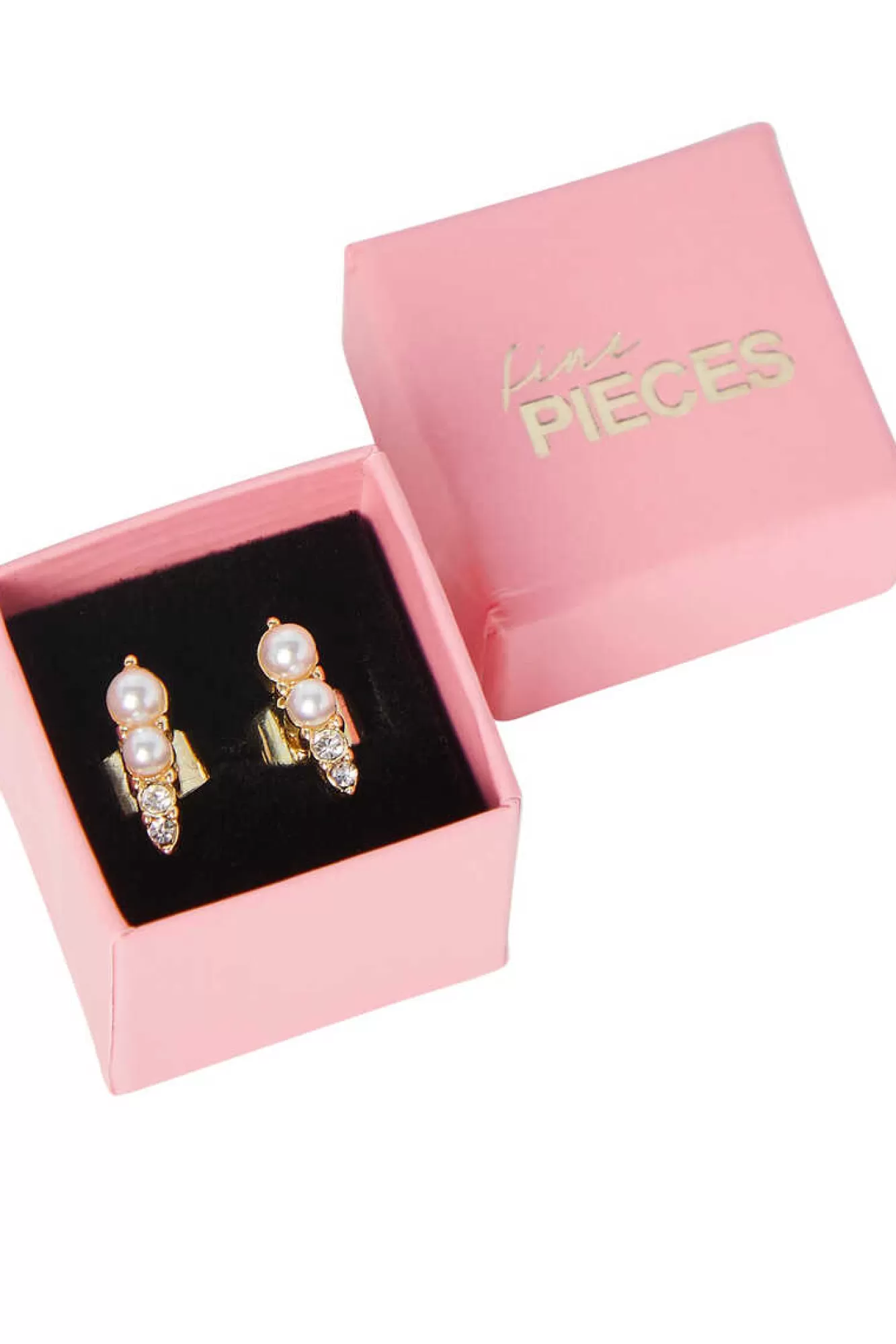 Pieces Caixa De Brincos Com Pedras Claras.