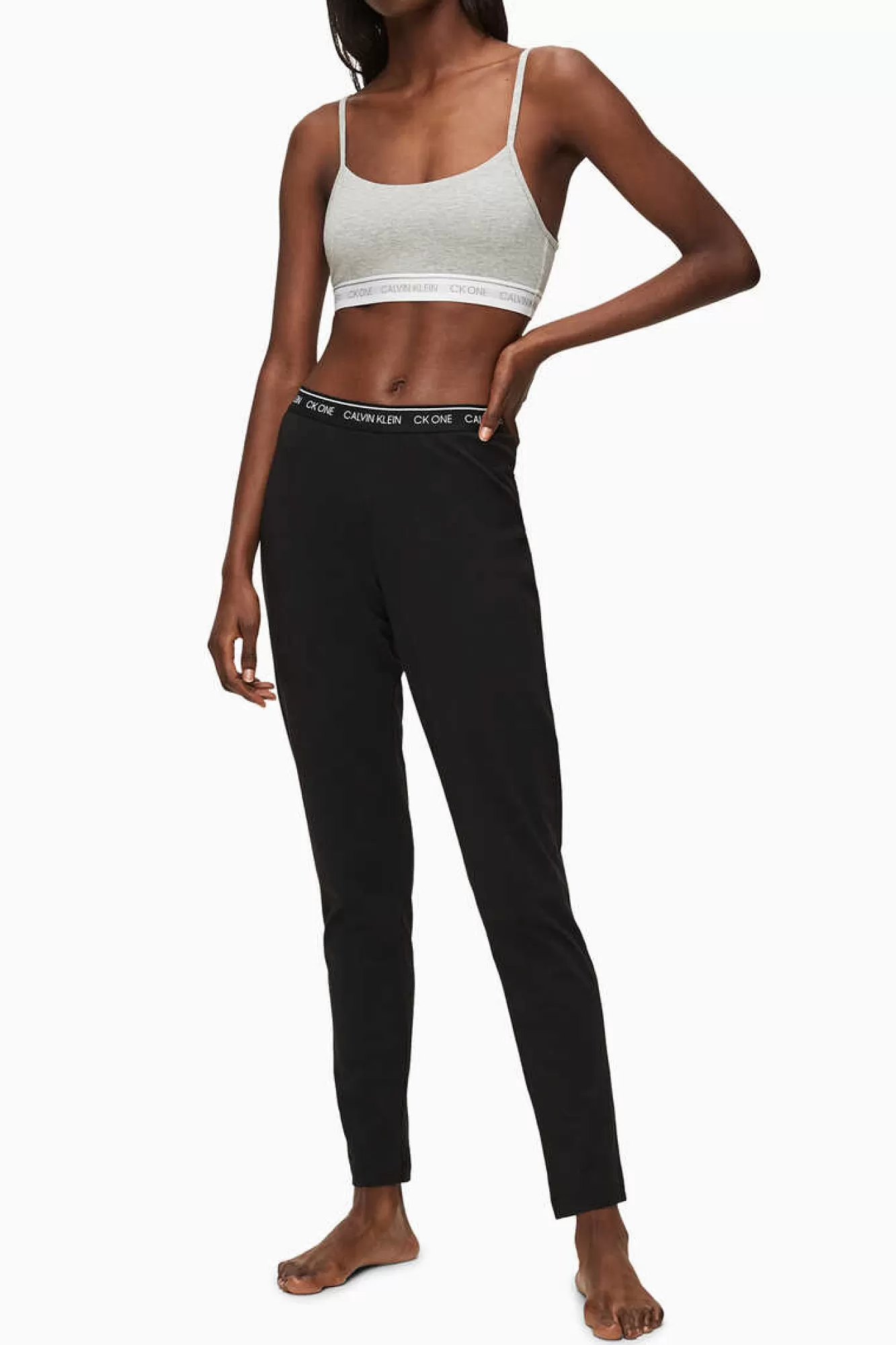 Calvin Klein Calças De Algodao Com Cos Elastico Da