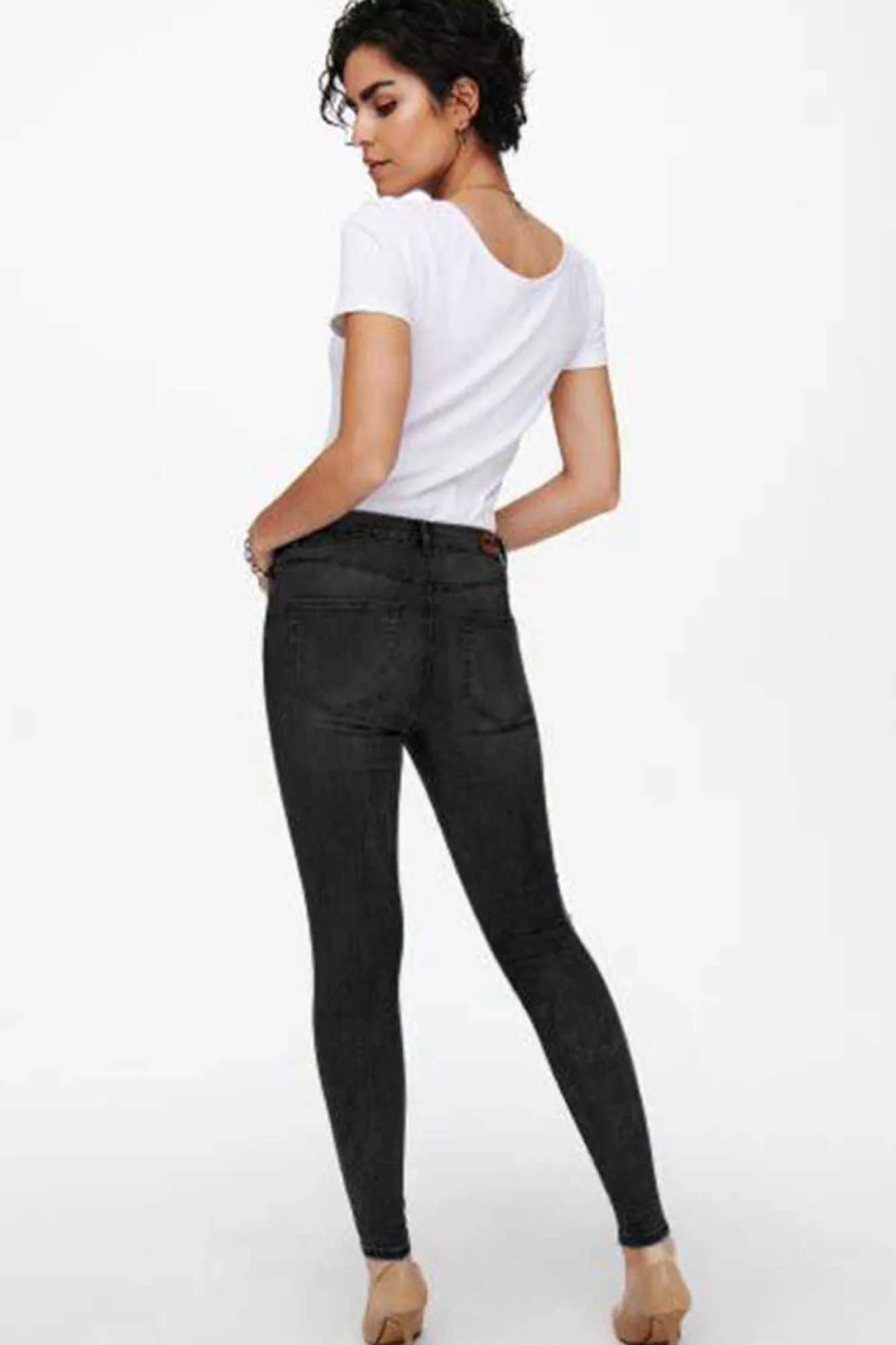 Only Calças De Ganga Skinny Azul Oscuro