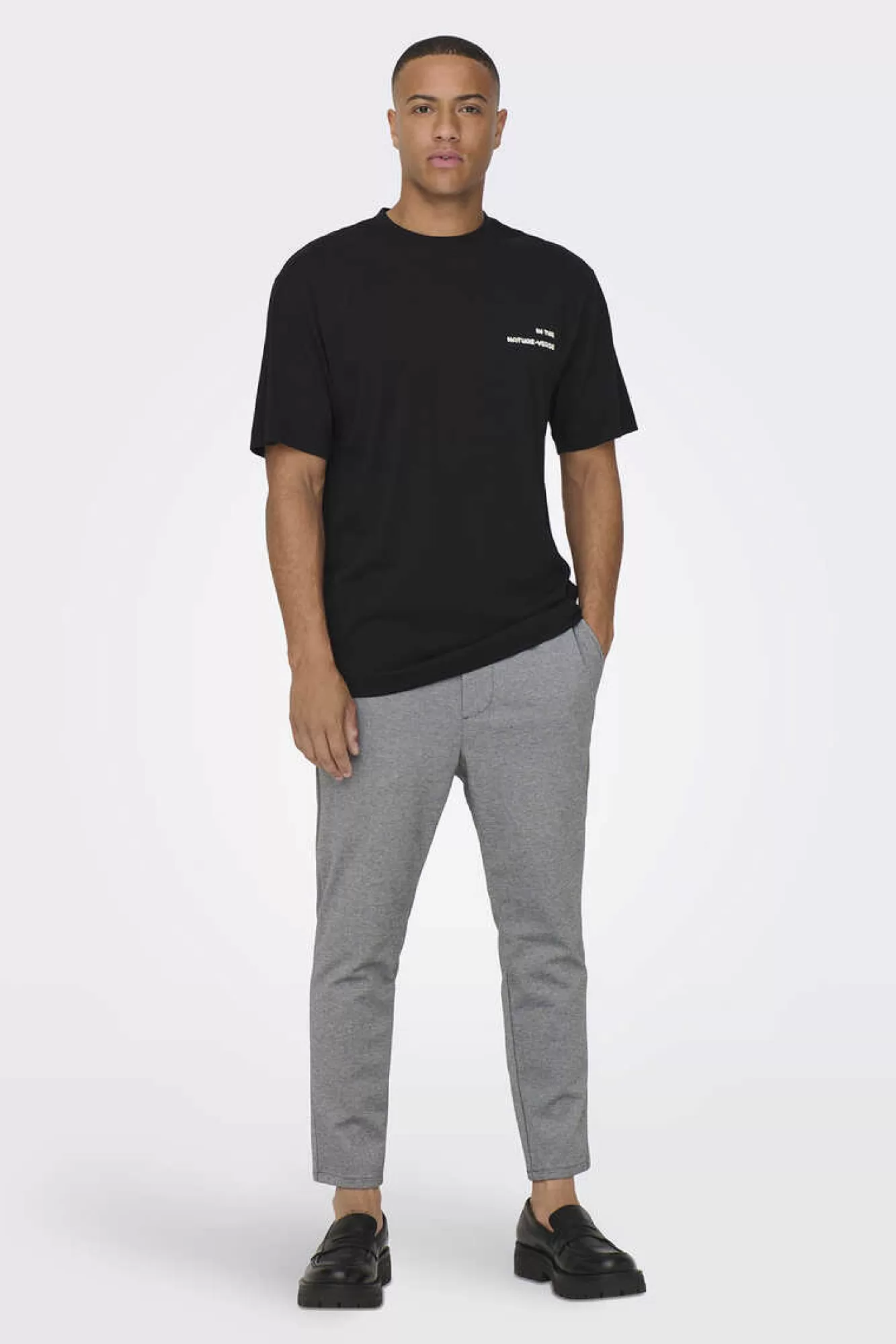 Only & Sons Calças Fluidas Bainha Ajustada