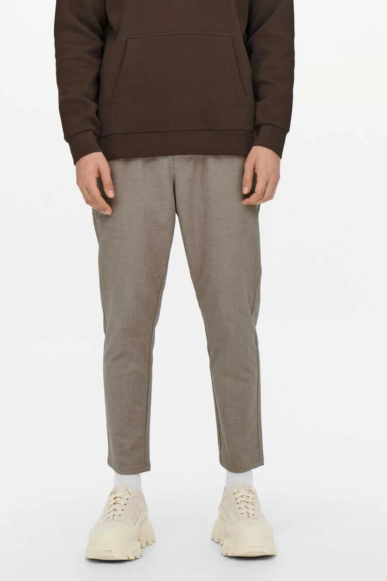 Only & Sons Calças Fluidas Bainha Ajustada