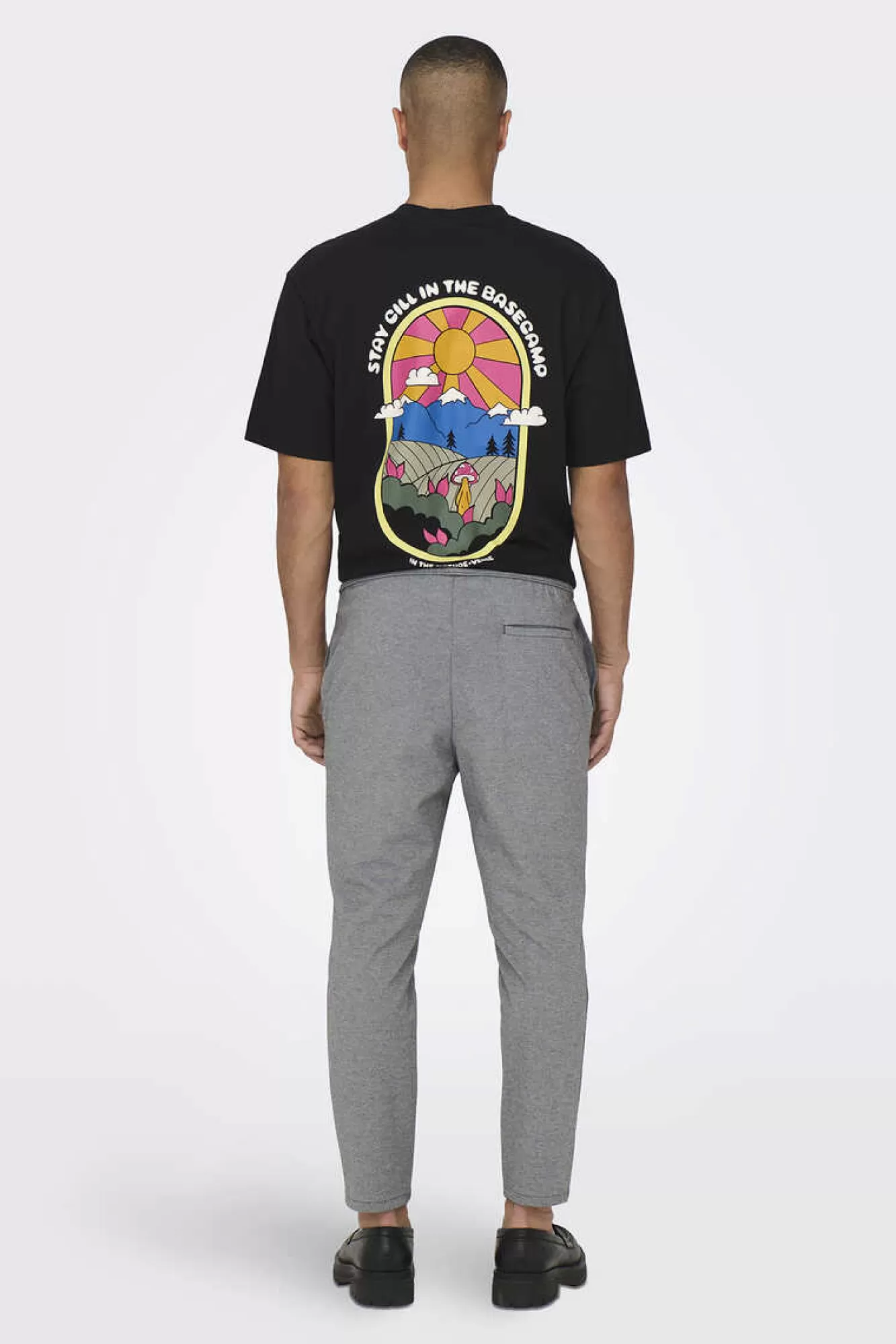 Only & Sons Calças Fluidas Bainha Ajustada