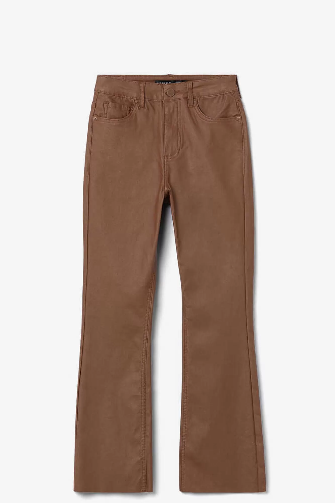 Tiffosi Calças Megan Cropped Flare Coated De Cintura Subida