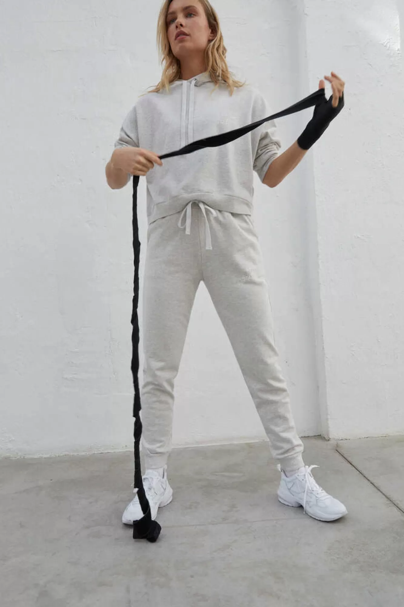 Dash and Stars Calca Jogger 100% Algodao Gris