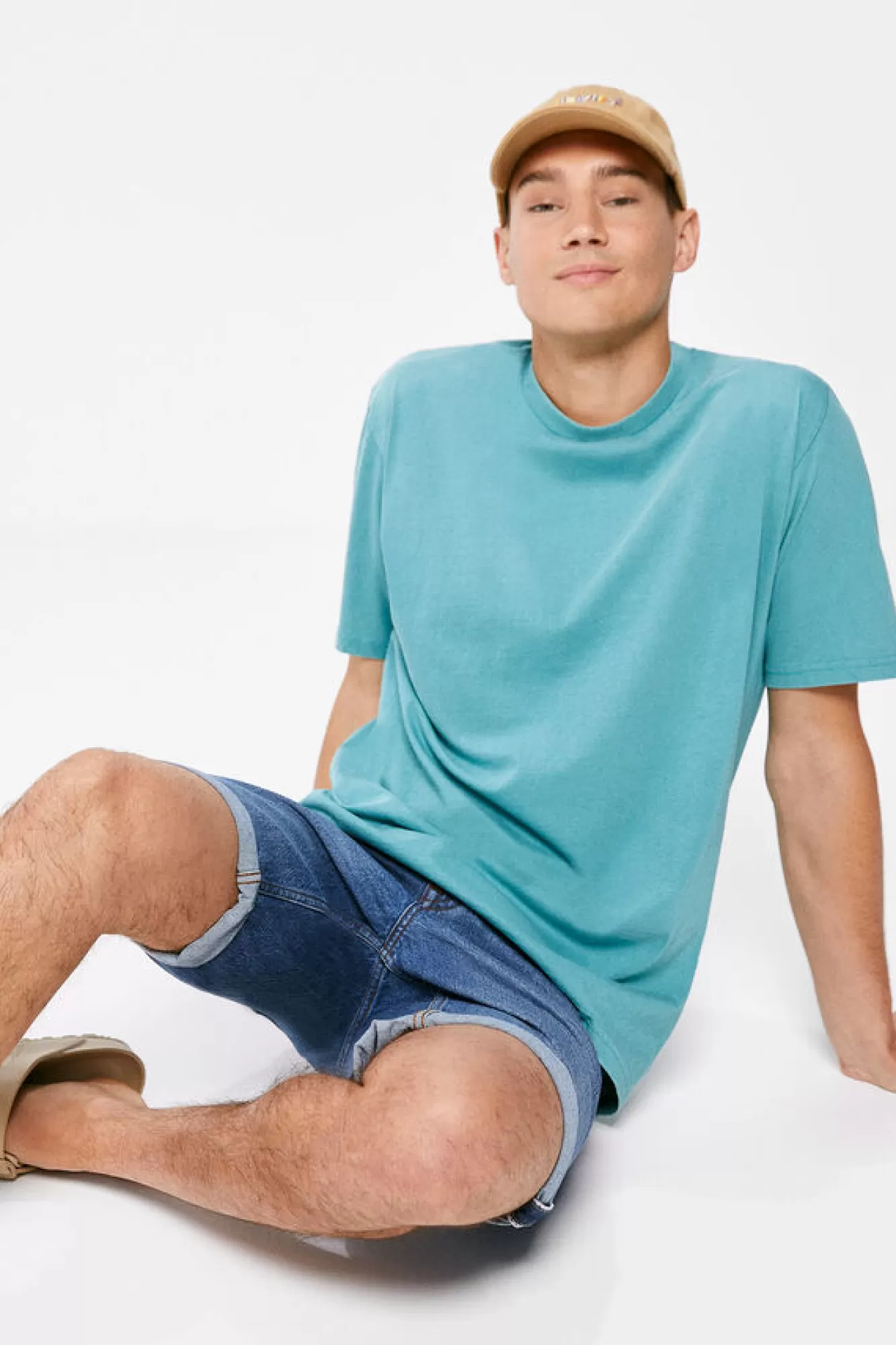 * Calcoes Jeans Slim Lavagem Media