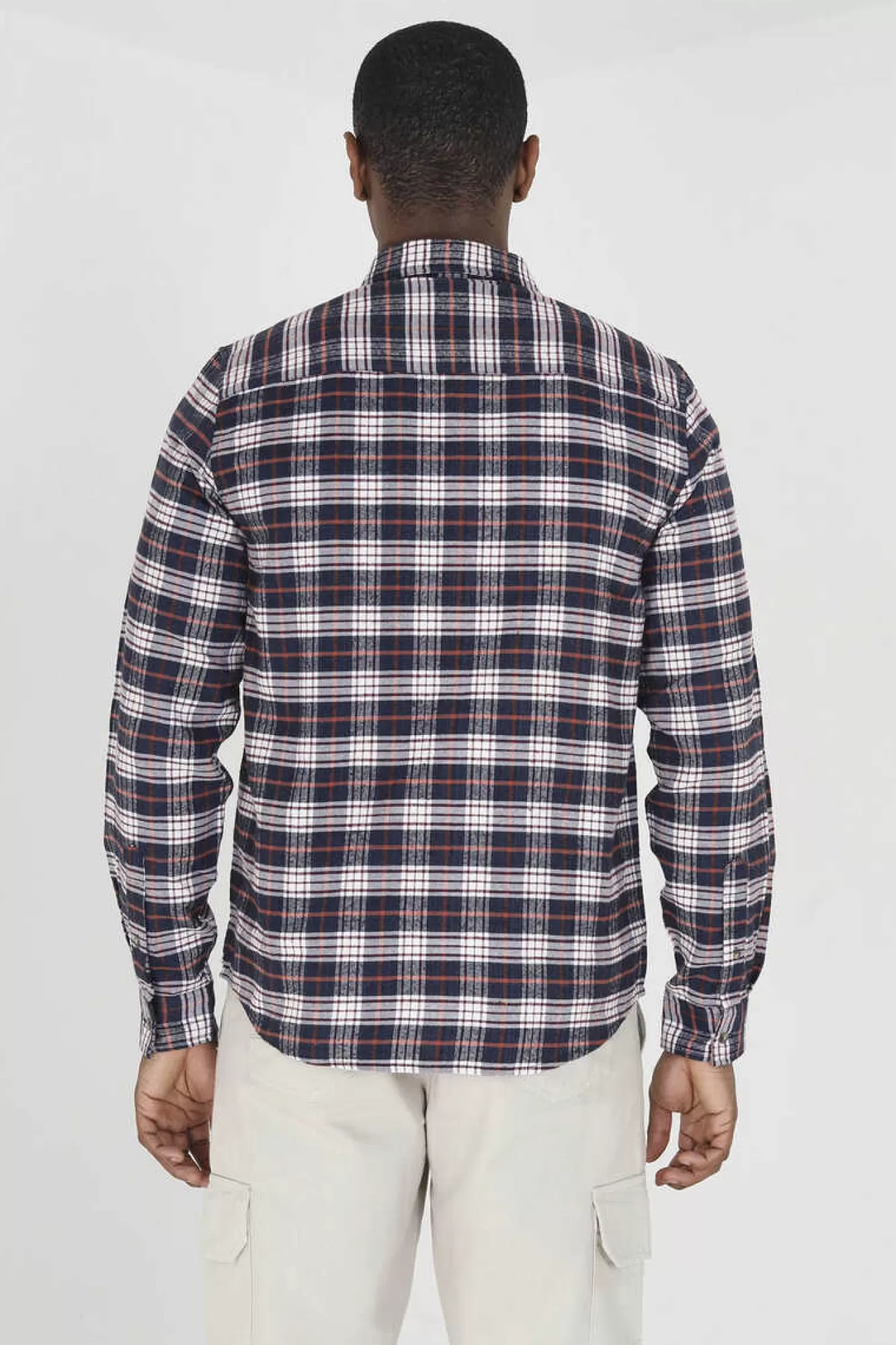 Brave Soul Camisa Aos Quadrados Com Dois Bolsos