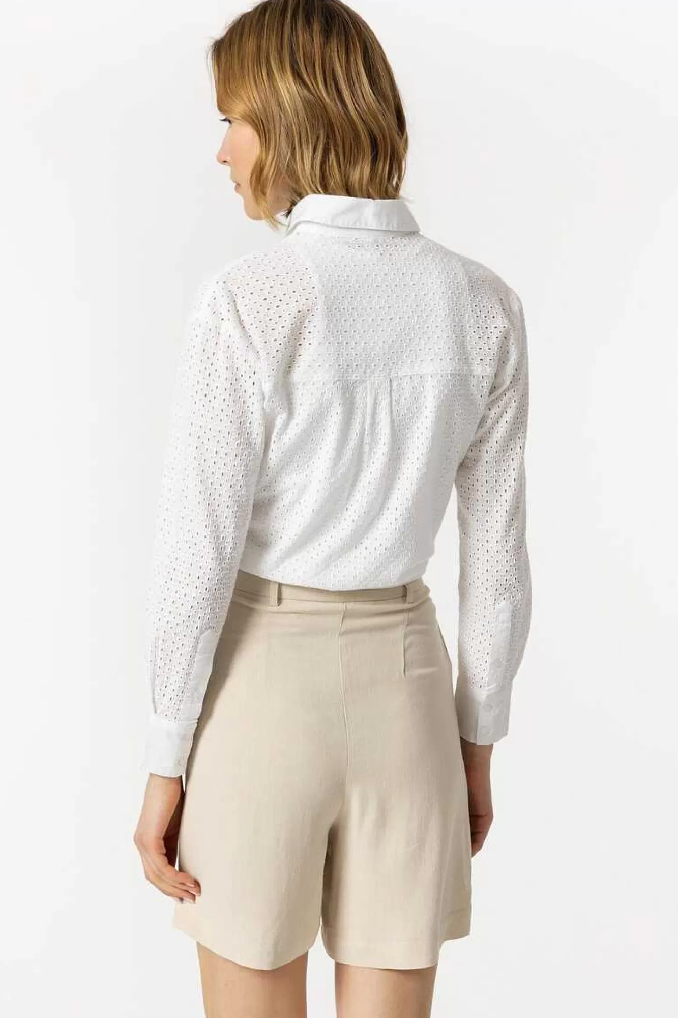 Tiffosi Camisa Bordado Ingles Com Bolsos A Frente