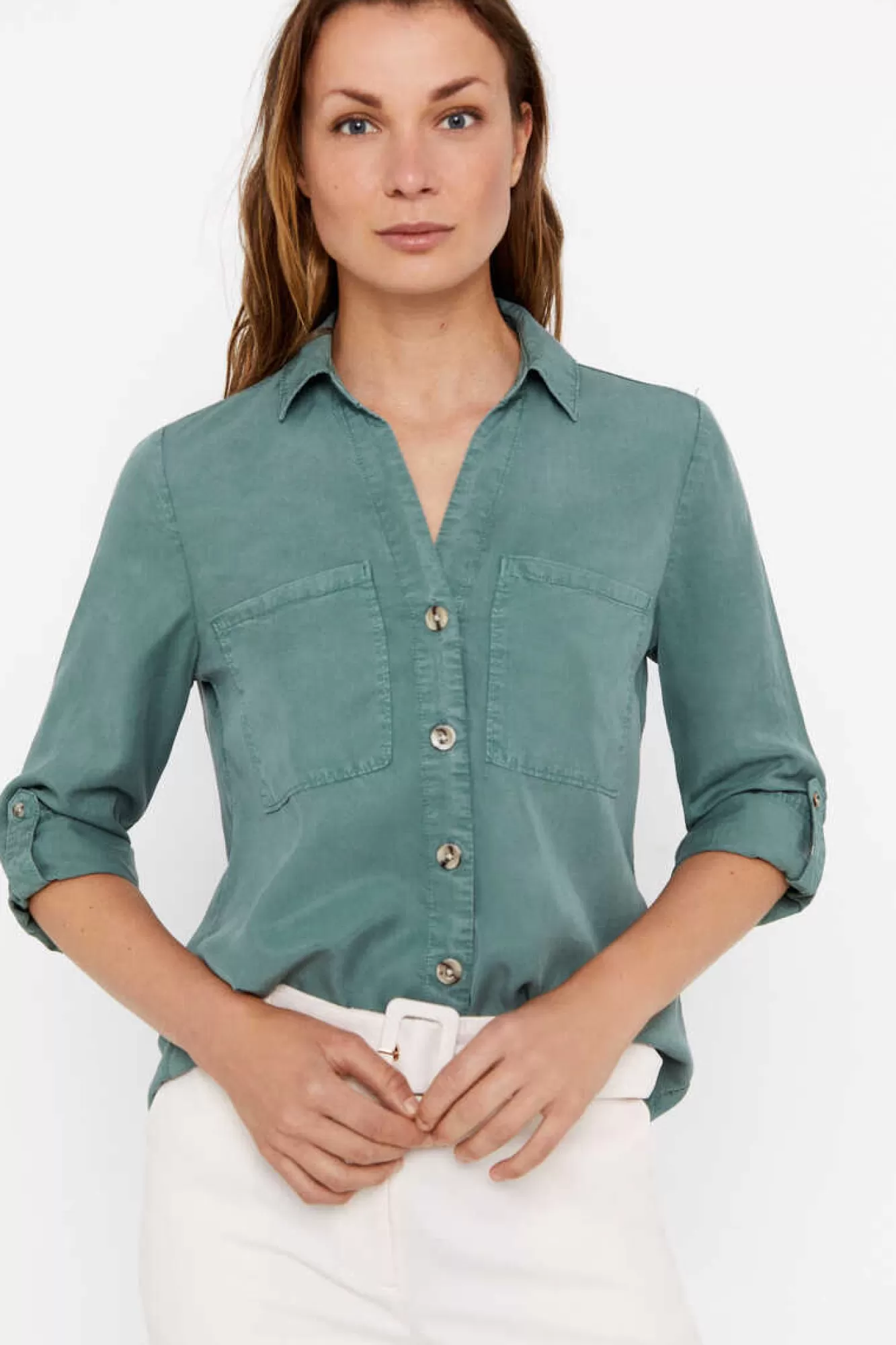 Cortefiel Camisa Cargo 100% Tencel