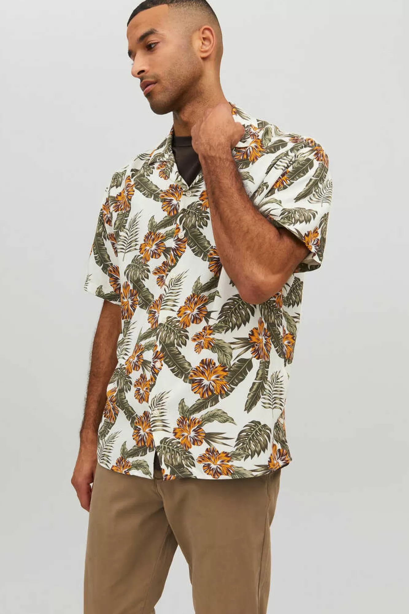 Jack & Jones Camisa De Manga Curta Com Estampa Floral