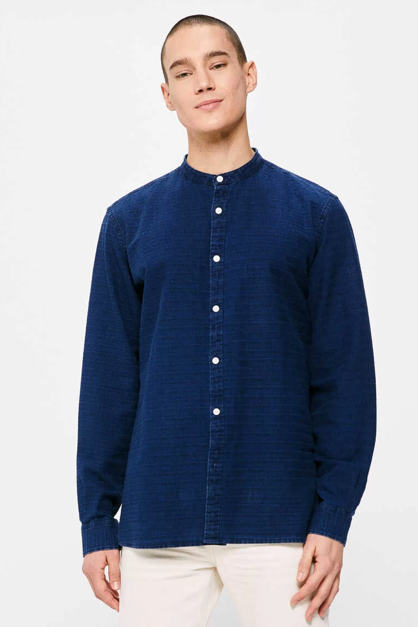 * Camisa Indigo Gola Mao